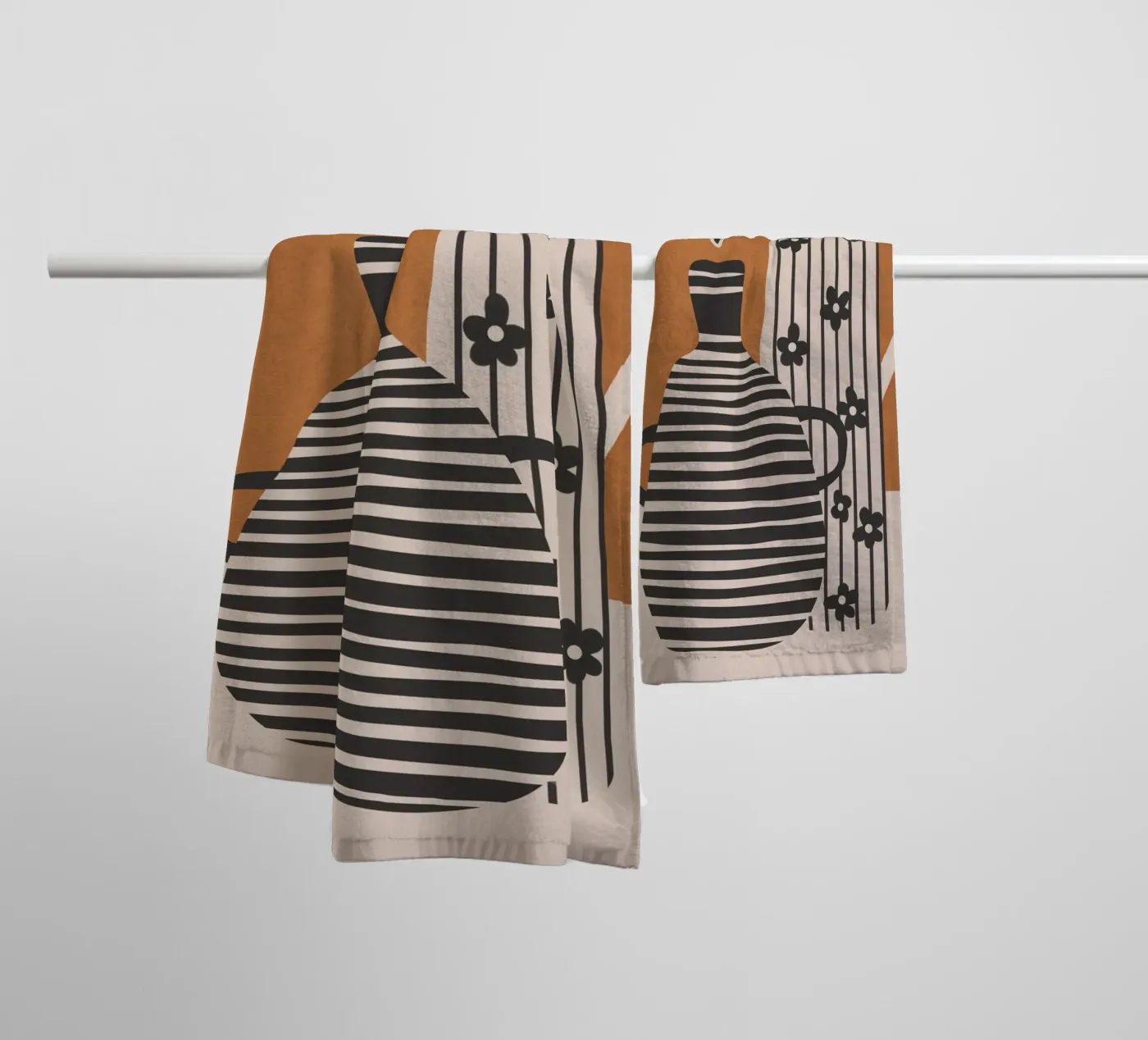 Patterned Stillness 6 towel by Flow Line
