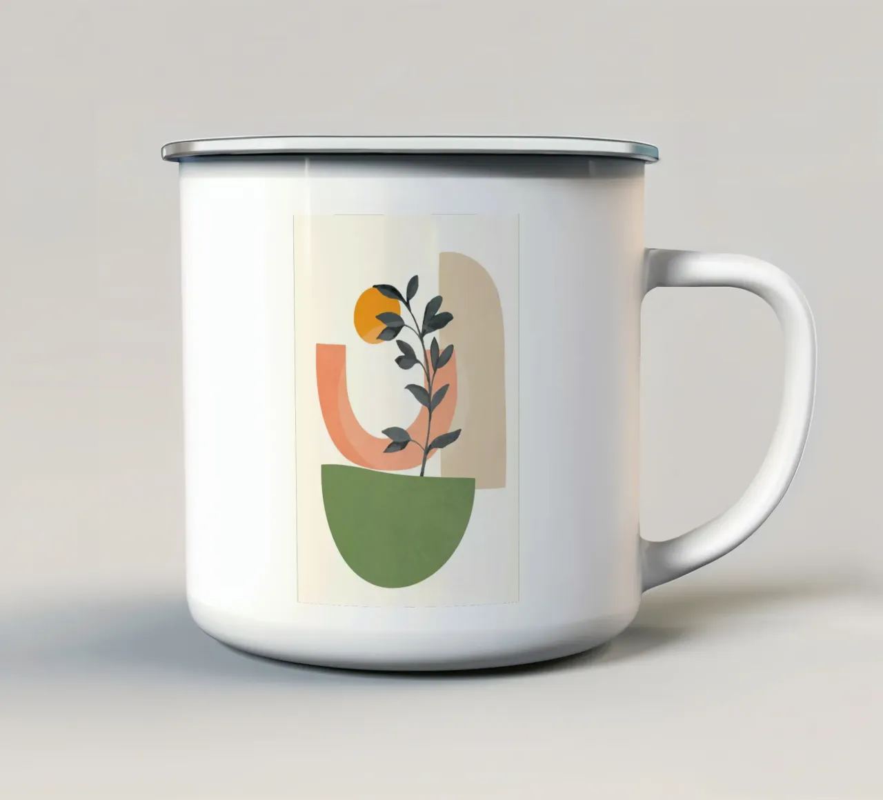 Abstract Sunset 04 taza de esmalte de Flow Line
