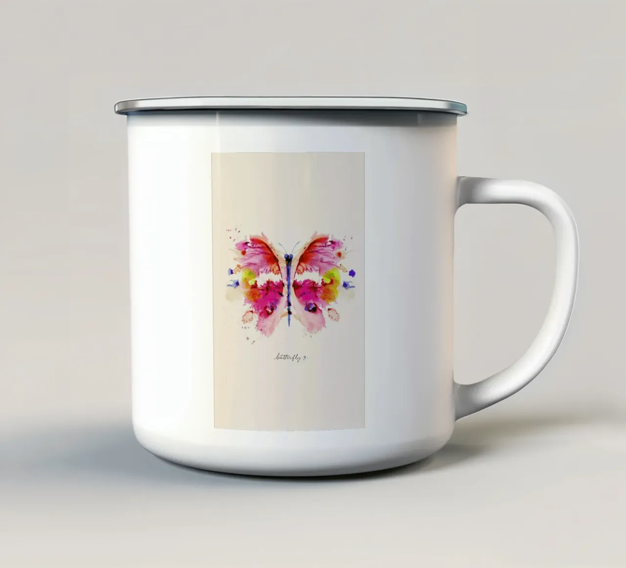 Ink Butterfly tazza in smalto da Flora & Fauna