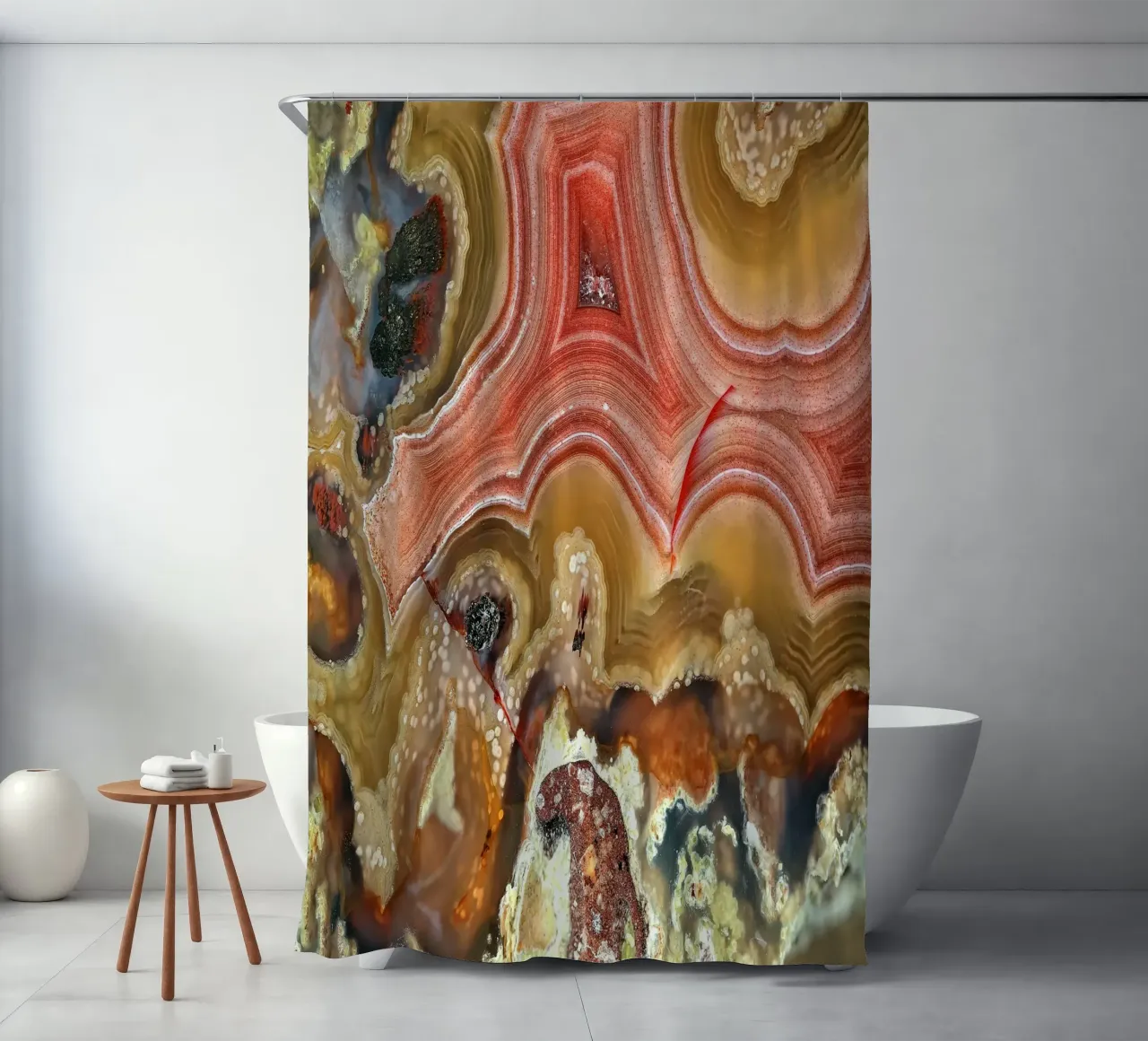 Texture fetta d'agata 19 tenda da doccia da Gemstone Textures