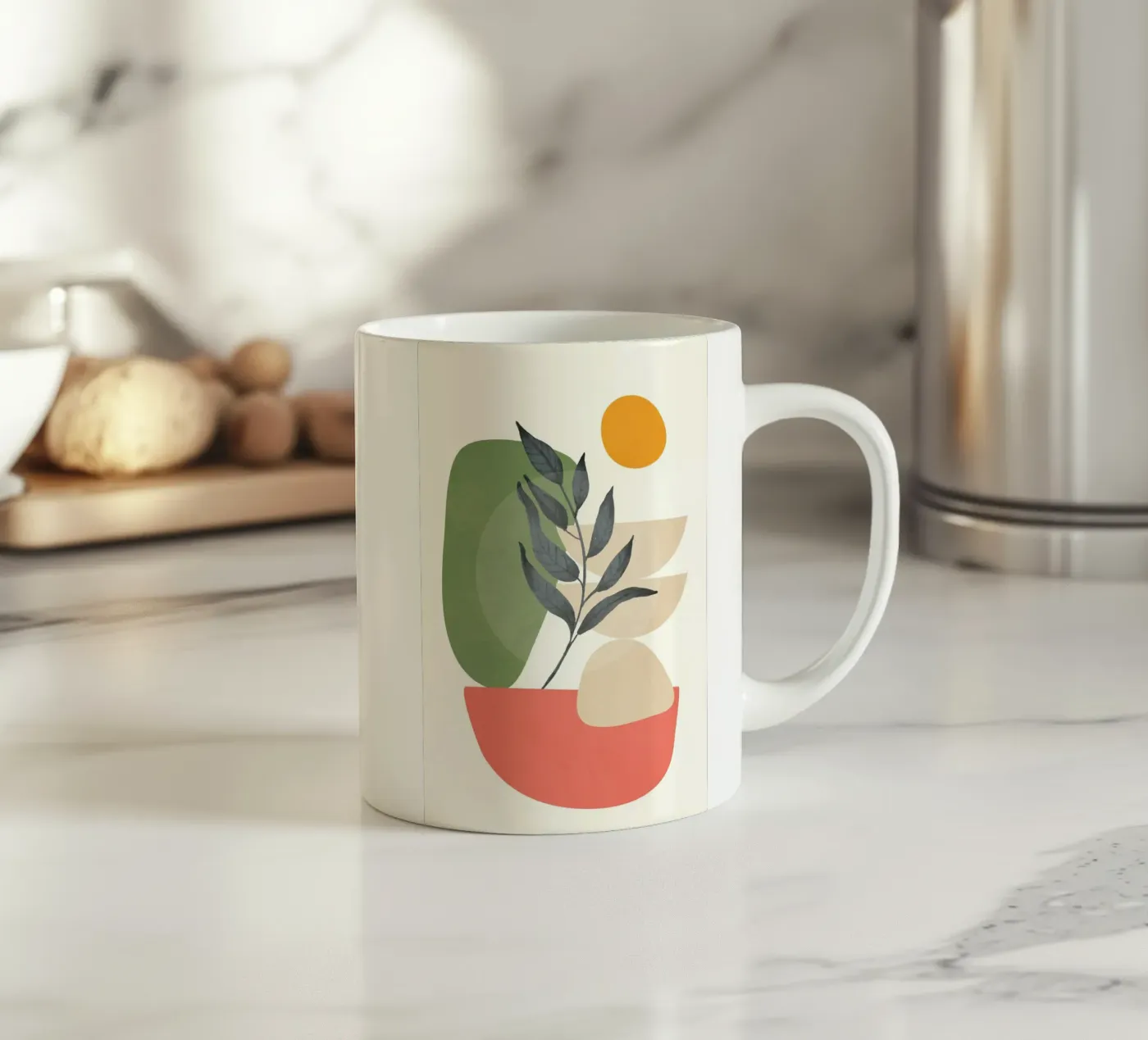 Abstract Sunset 06 ceramic mug by Flow Line