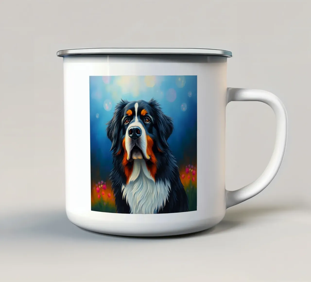 Bellissimo cane da montagna bernese #172 tazza in smalto da Yumis.Beargang.and.Me