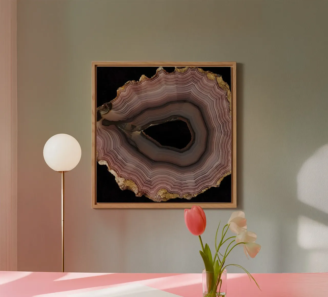 Texture fetta d'agata 21 alluminio dibond da Gemstone Textures