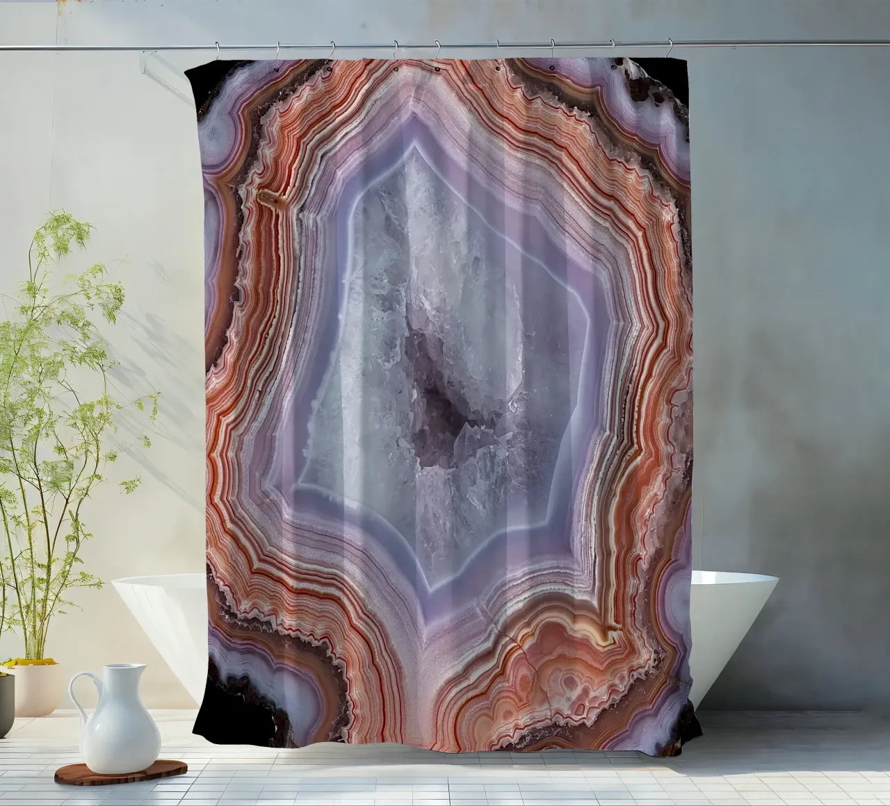 Texture fetta d'agata 24 tenda da doccia da Gemstone Textures