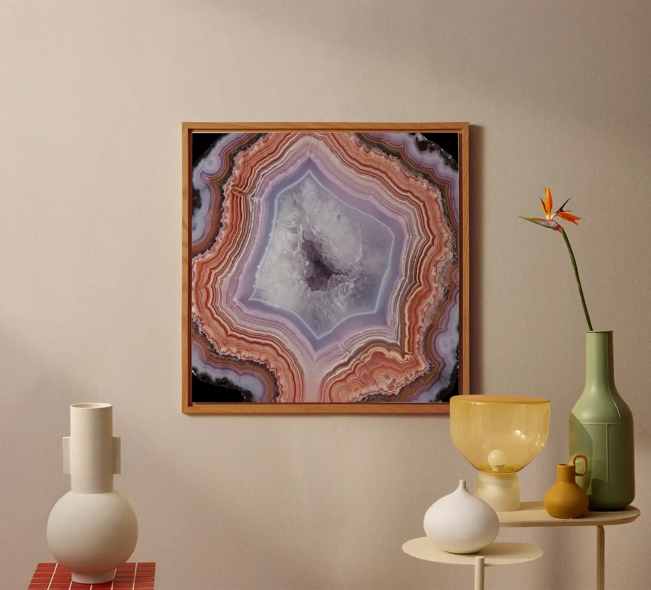Texture fetta d'agata 24 alluminio dibond da Gemstone Textures