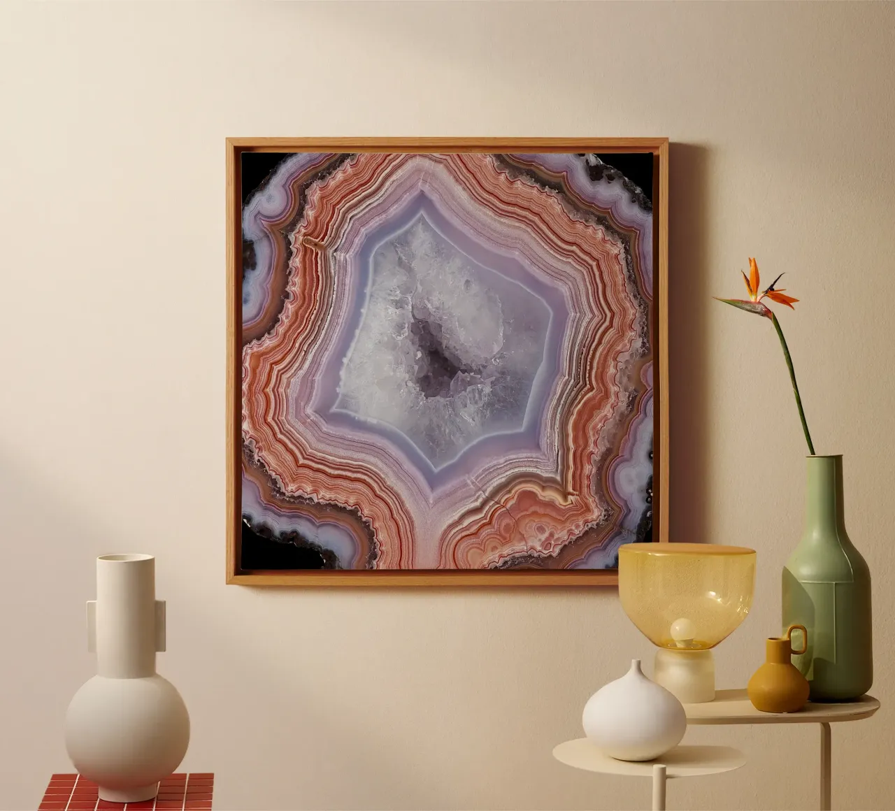 Agate Slice Texture 24 canvas by Gemstone Textures