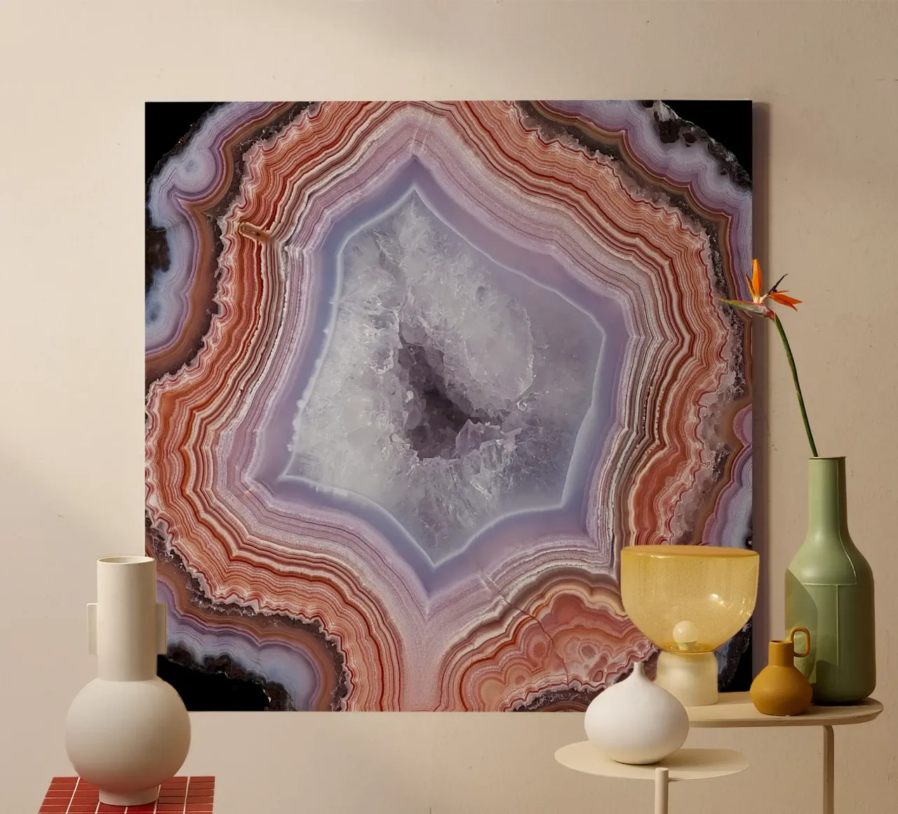 Agate Slice Texture 24 canvas by Gemstone Textures