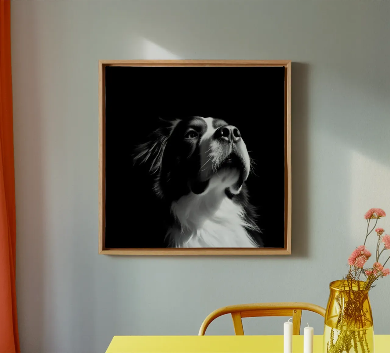 Beautiful Bernese Mountain Dog #173 canvas with Floater frame by Yumis.Beargang.and.Me
