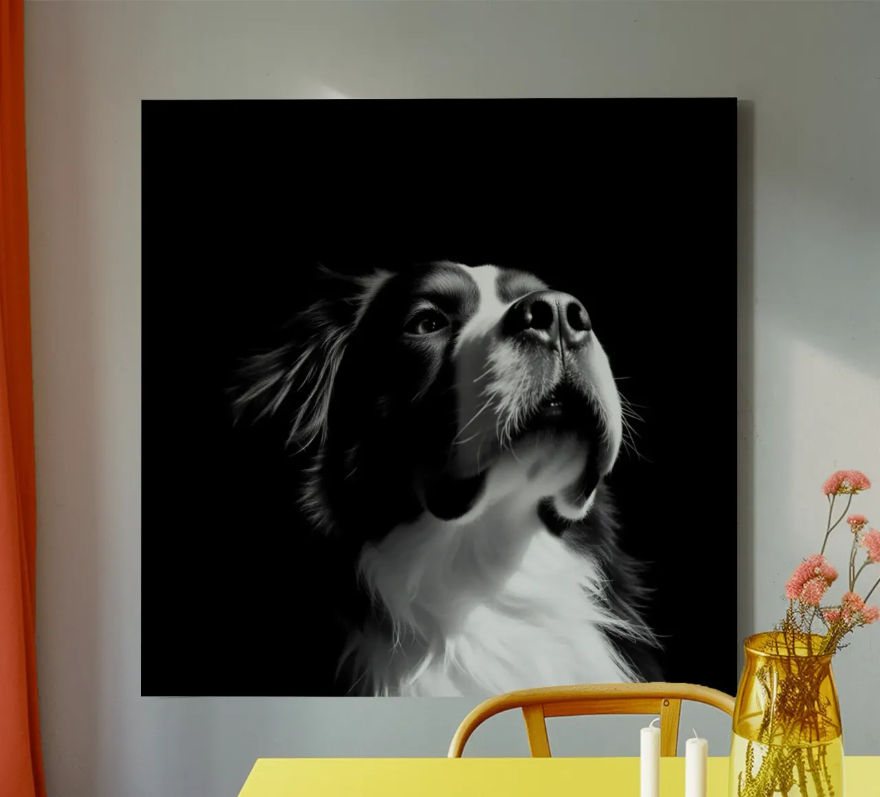 Beautiful Bernese Mountain Dog #173 canvas with Floater frame by Yumis.Beargang.and.Me