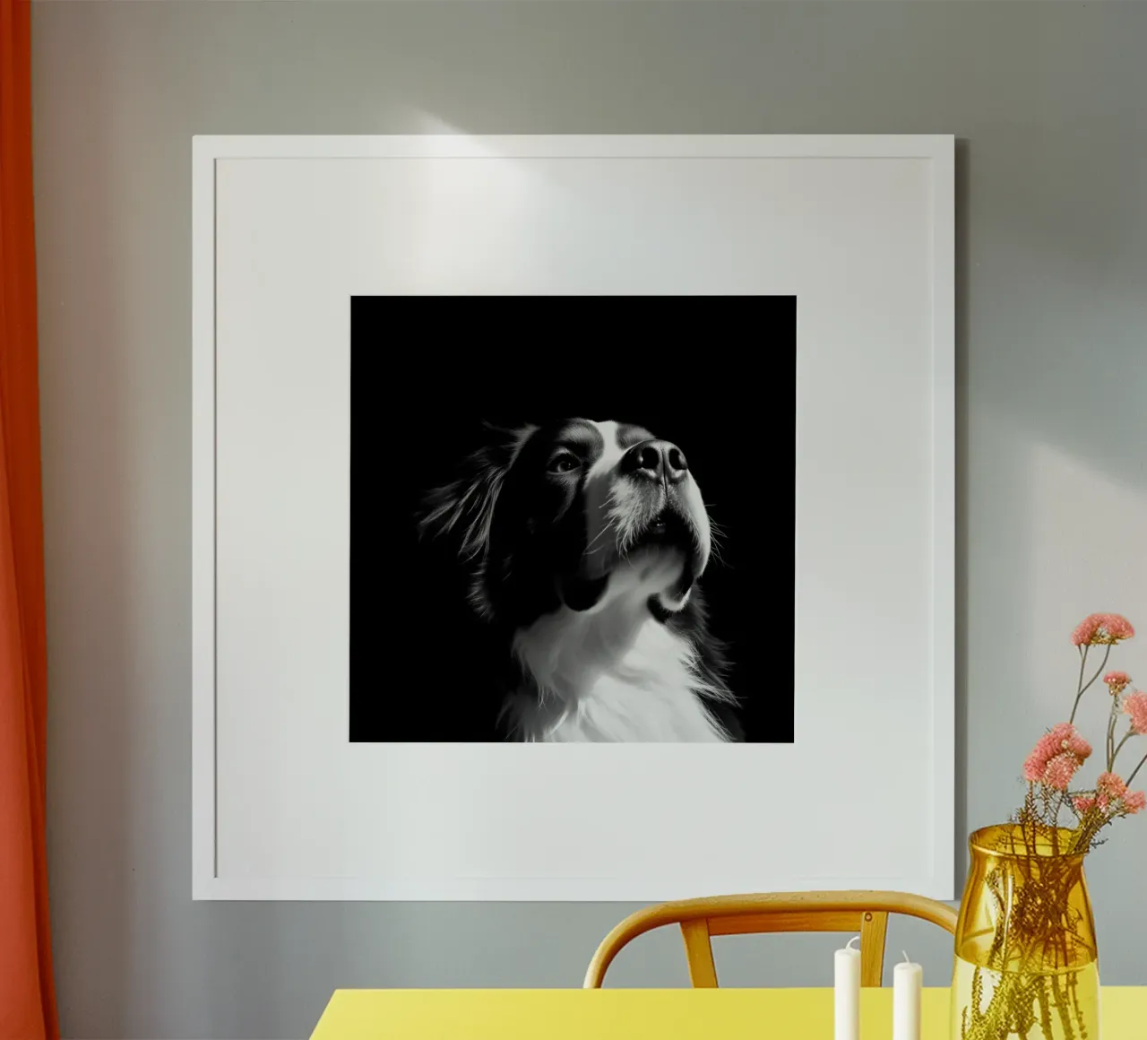 Bellissimo cane da montagna bernese #173 poster con telaio in legno da Yumis.Beargang.and.Me