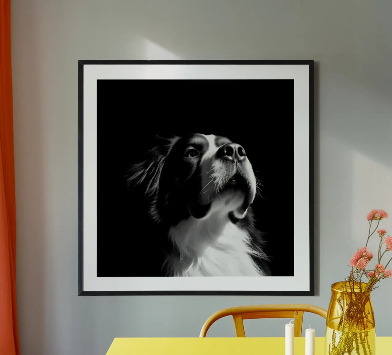 Bellissimo cane da montagna bernese #173 poster con telaio in legno da Yumis.Beargang.and.Me