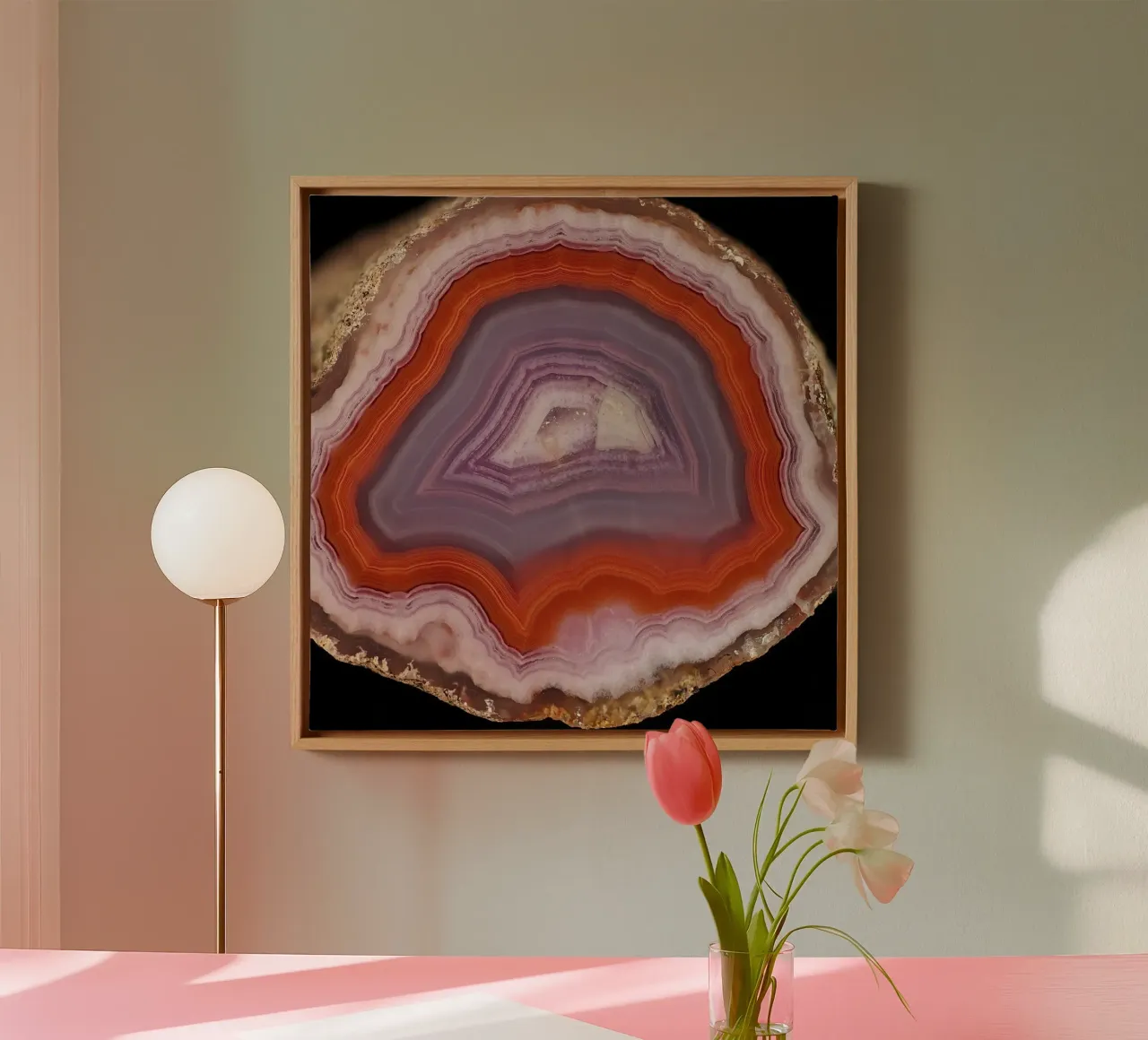 Texture fetta d'agata 25 tela con Cornice a cassetta da Gemstone Textures