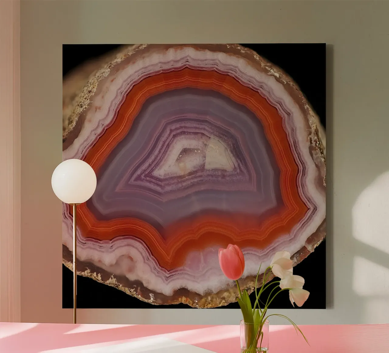 Texture fetta d'agata 25 tela con Cornice a cassetta da Gemstone Textures