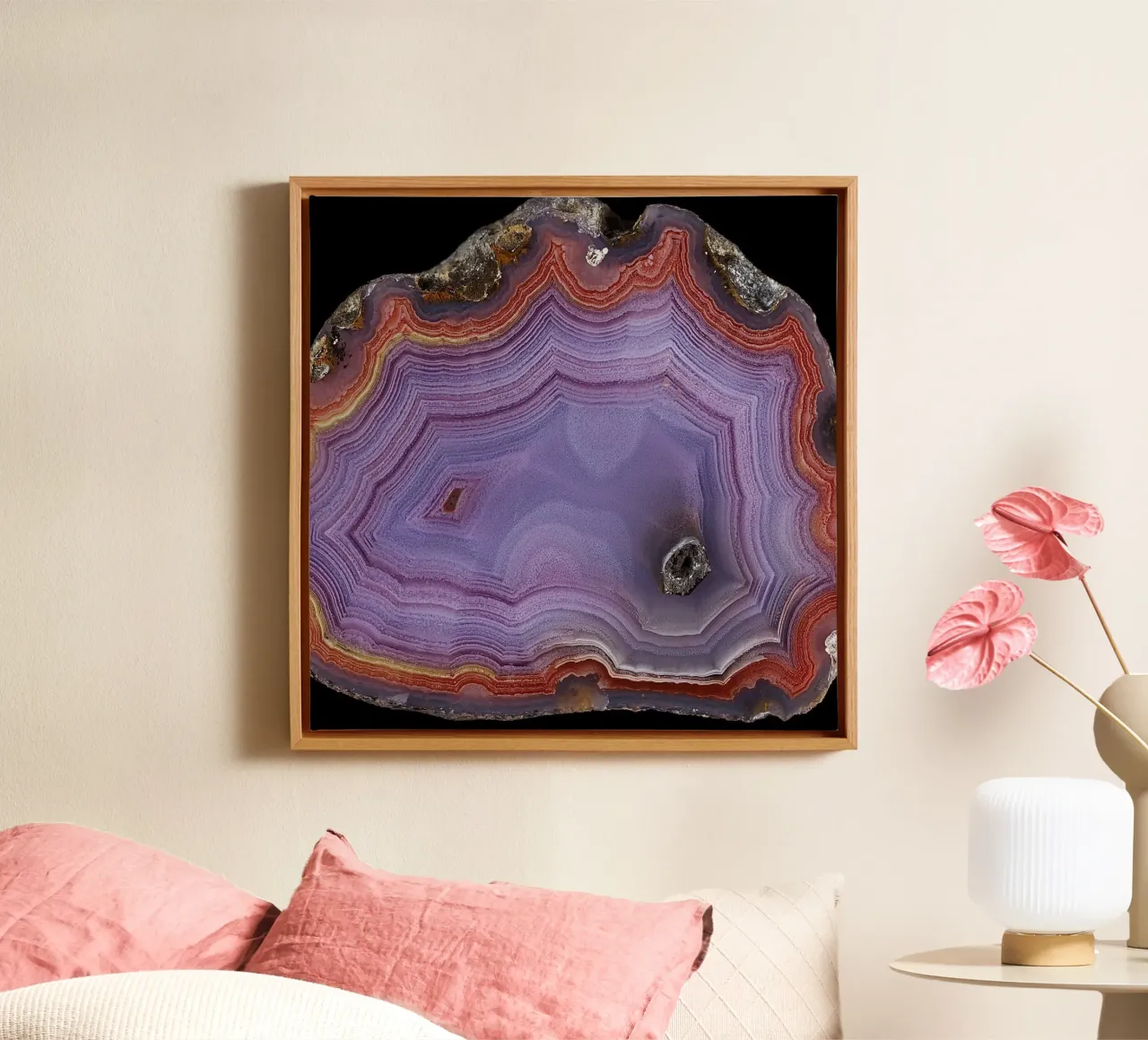 Agate Slice Texture 26 canvas by Gemstone Textures