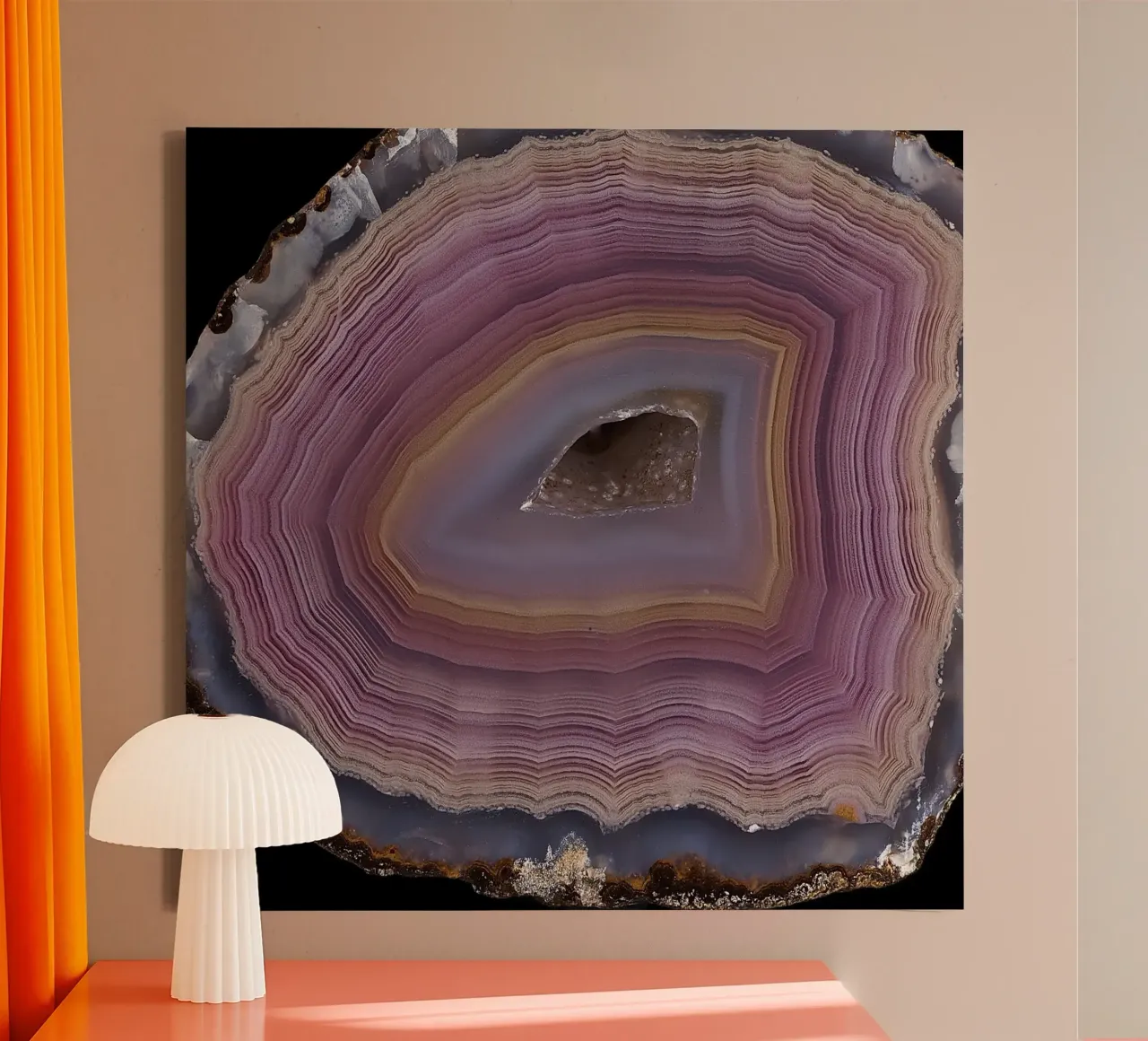 Agate Slice Texture 28 canvas by Gemstone Textures