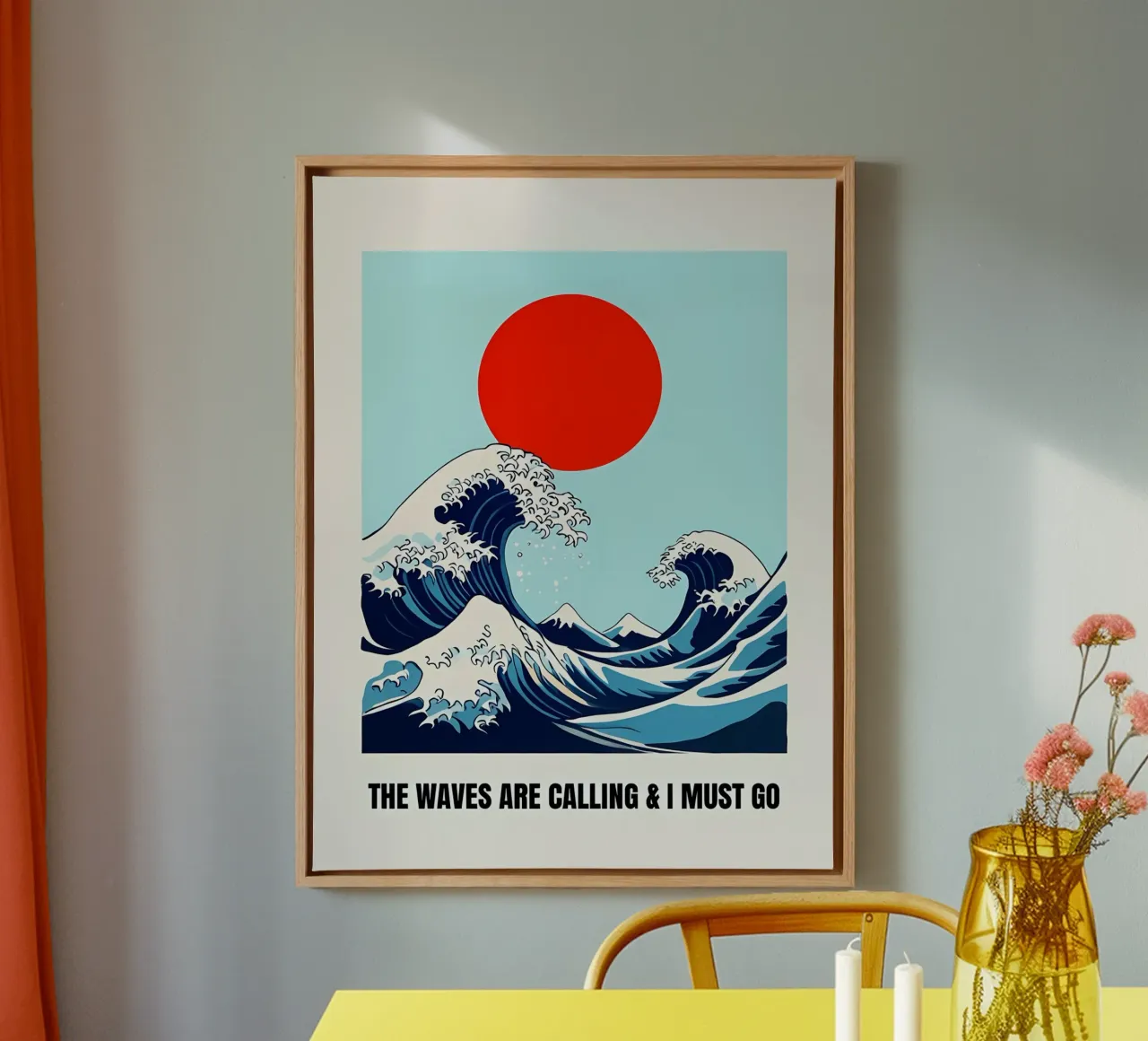 The Calling Wave canvas by inspirational quote