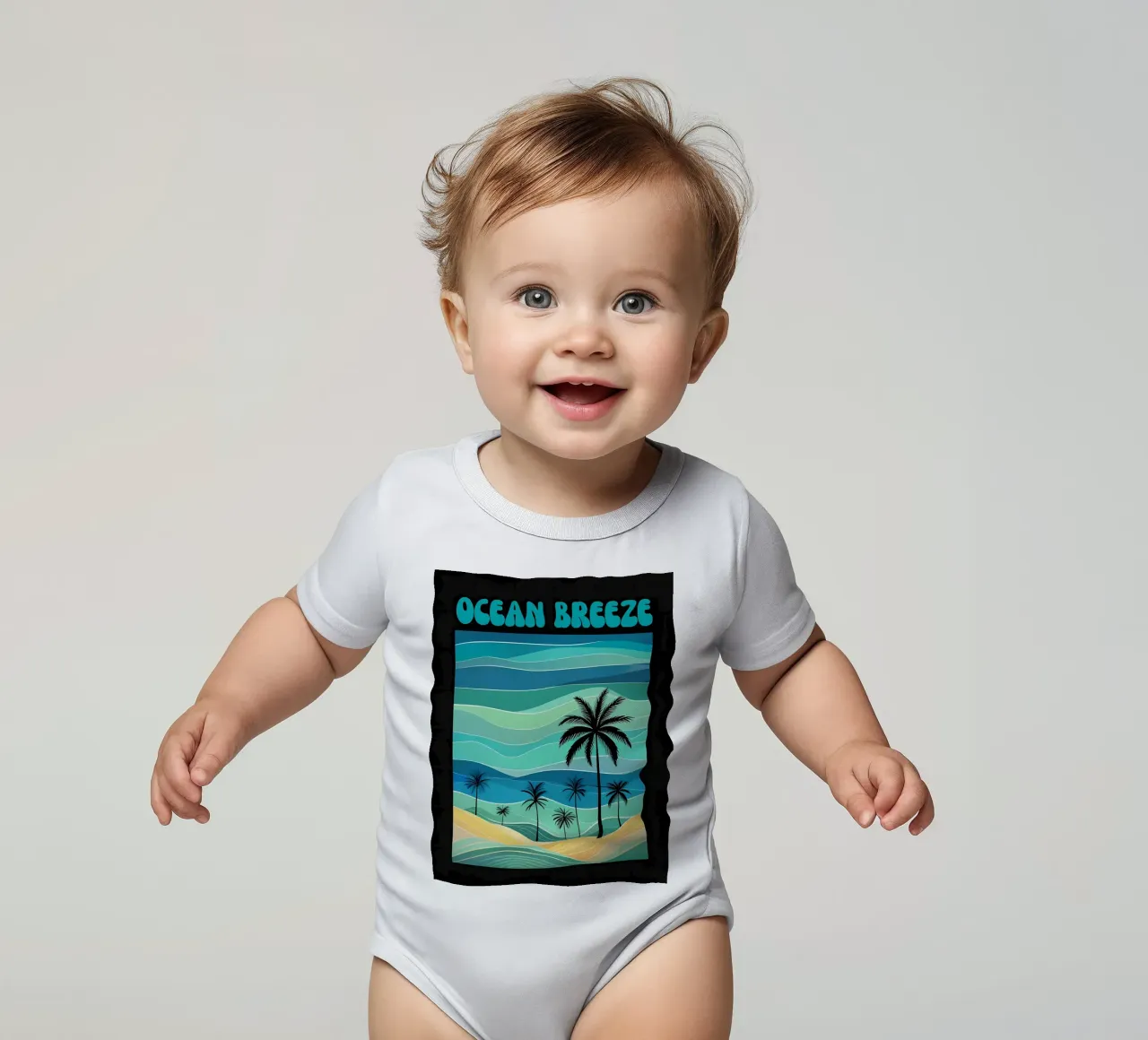 Spiaggia Ocean Breeze Retro body neonato maniche corte da inspirational quote
