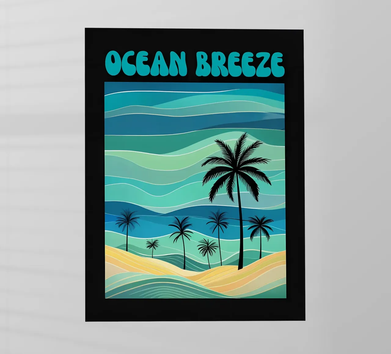 Spiaggia Ocean Breeze Retro pellicola backlit da inspirational quote