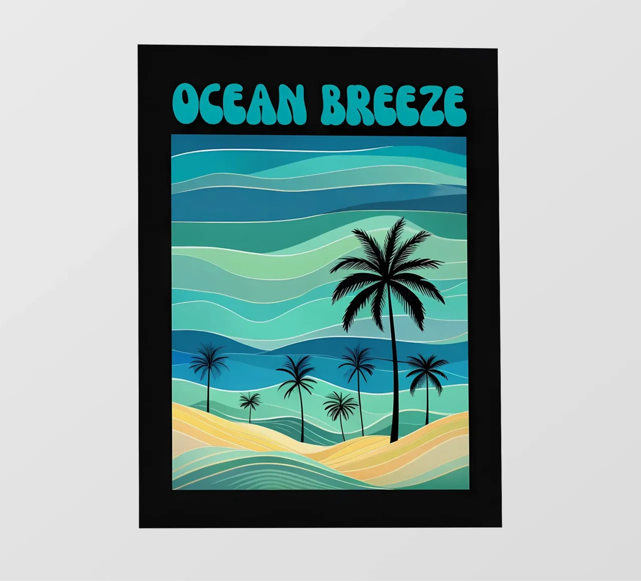Spiaggia Ocean Breeze Retro pellicola backlit da inspirational quote
