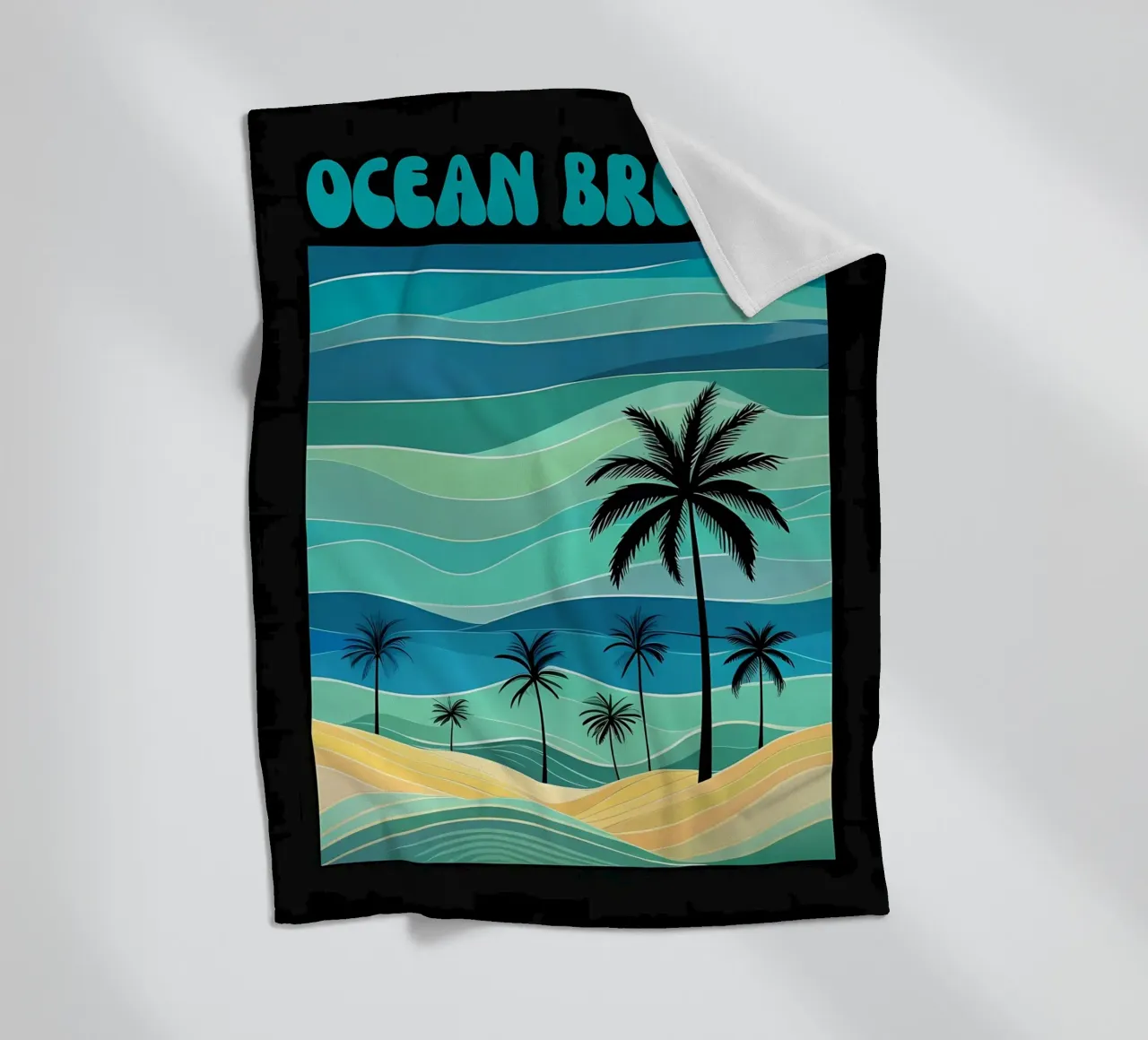 Spiaggia Ocean Breeze Retro coperta in pile da inspirational quote