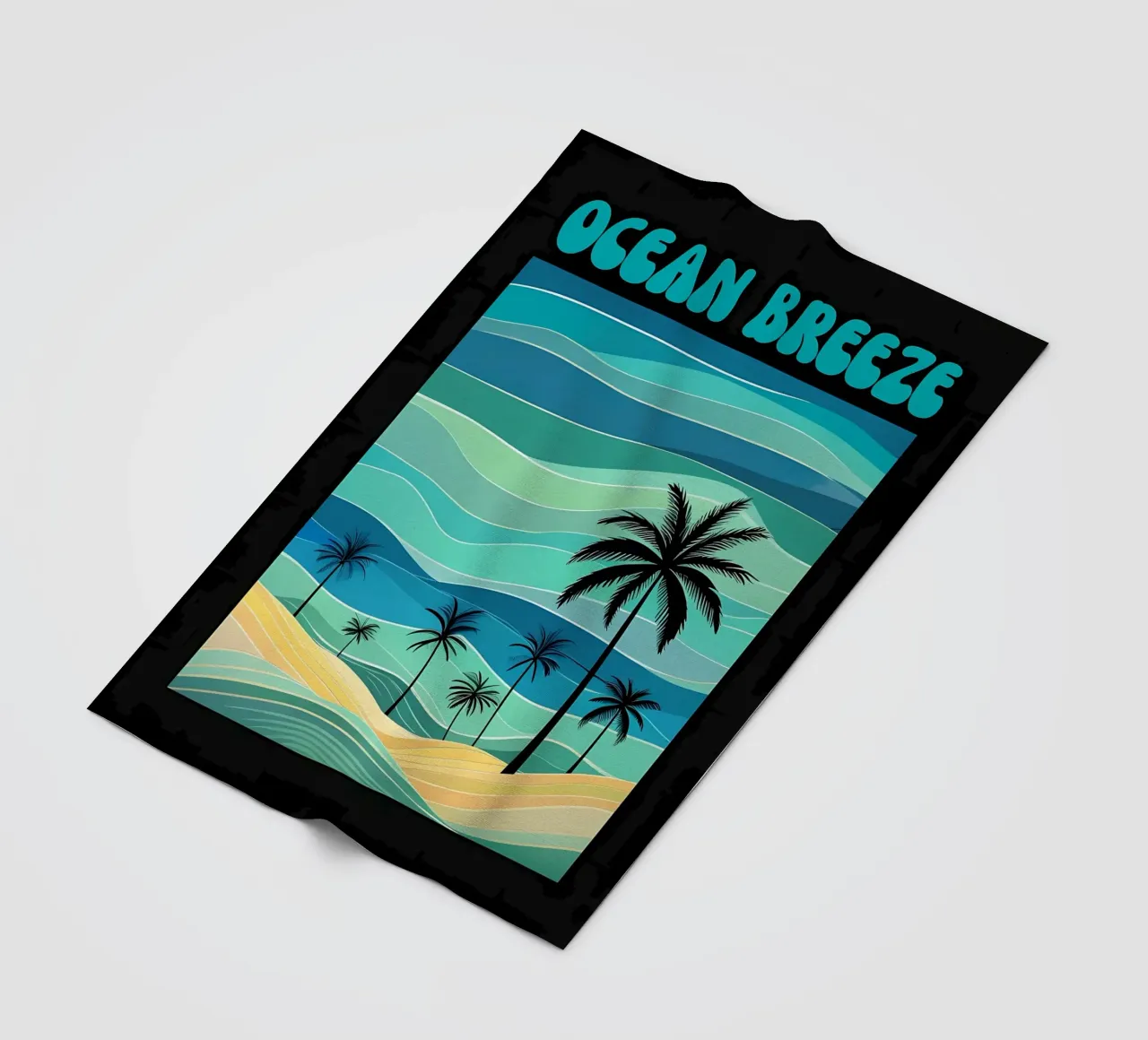 Spiaggia Ocean Breeze Retro coperta in pile da inspirational quote