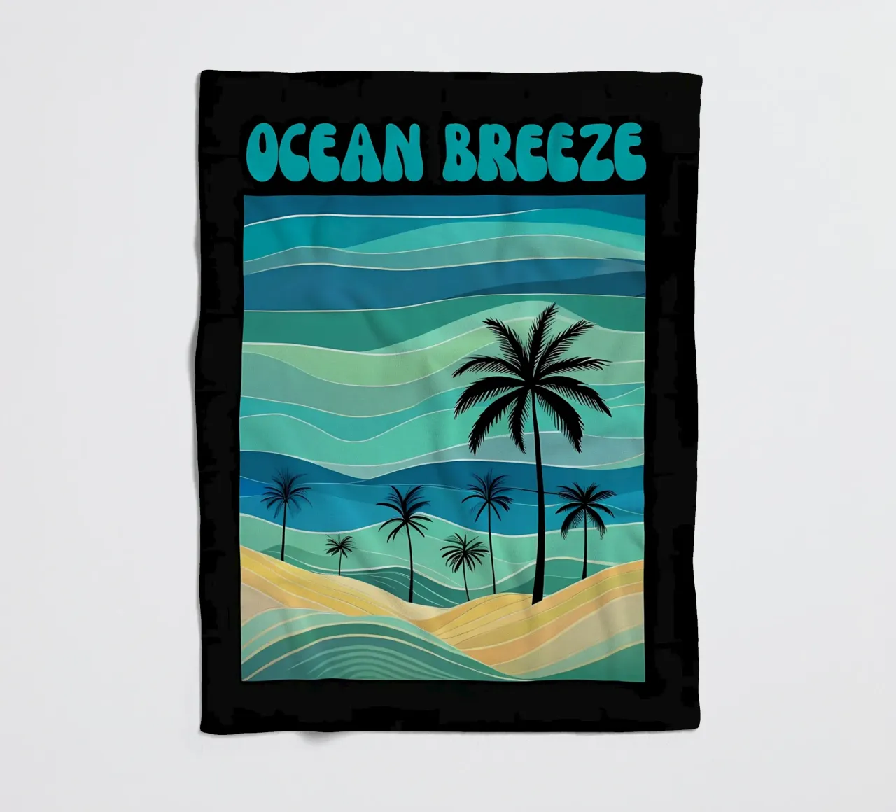 Spiaggia Ocean Breeze Retro coperta in pile da inspirational quote