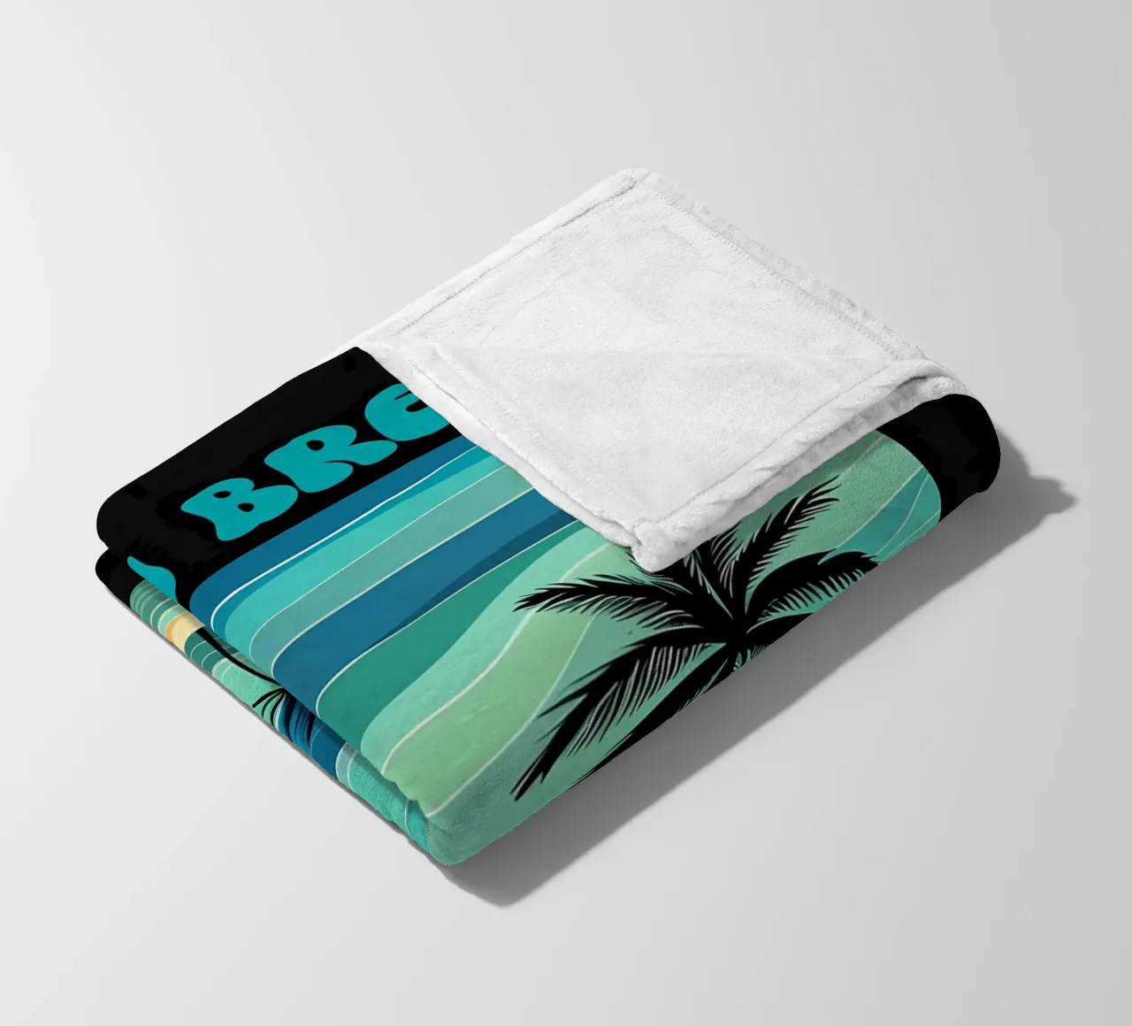 Spiaggia Ocean Breeze Retro coperta in pile da inspirational quote