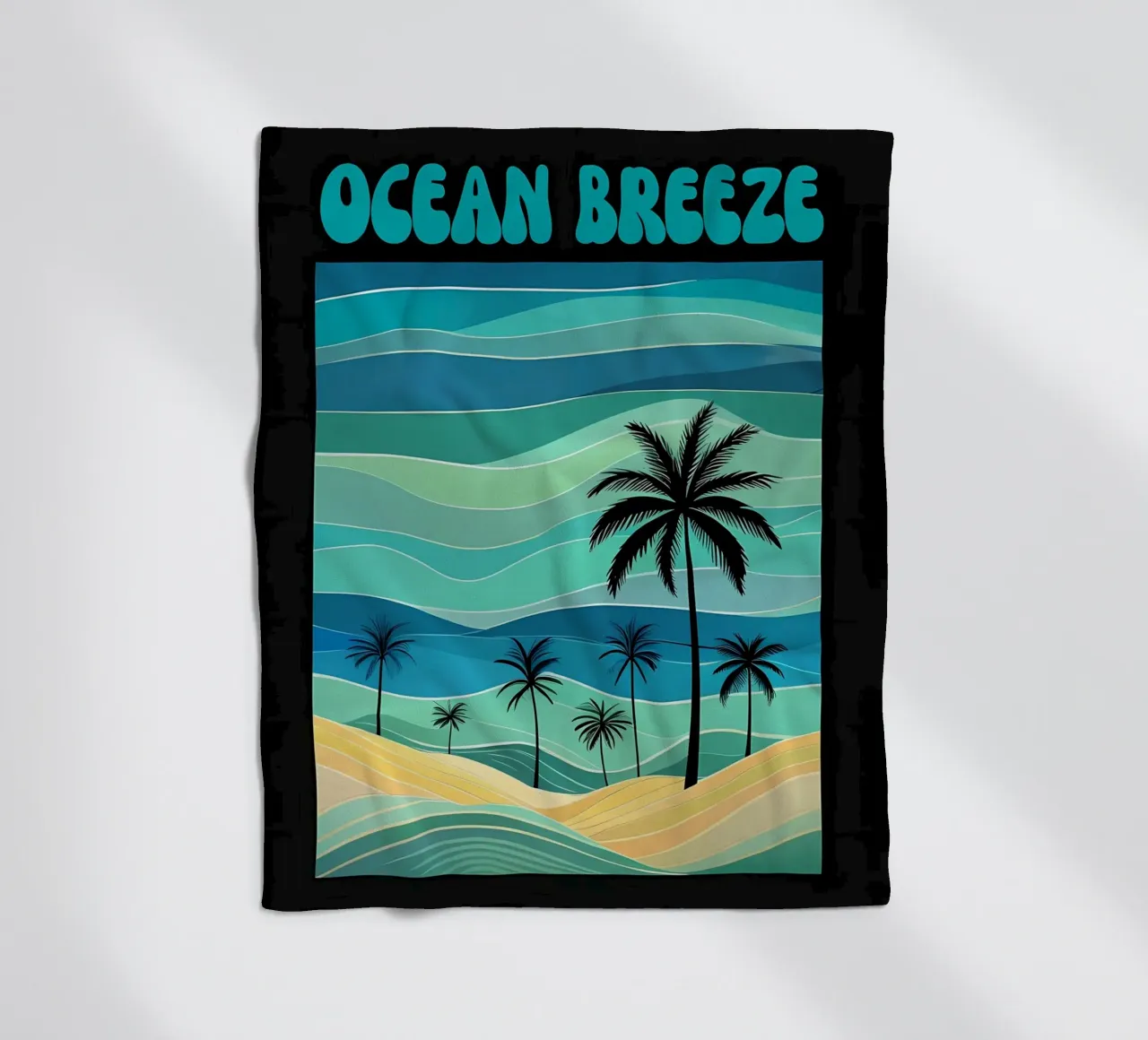 Spiaggia Ocean Breeze Retro coperta in pile da inspirational quote