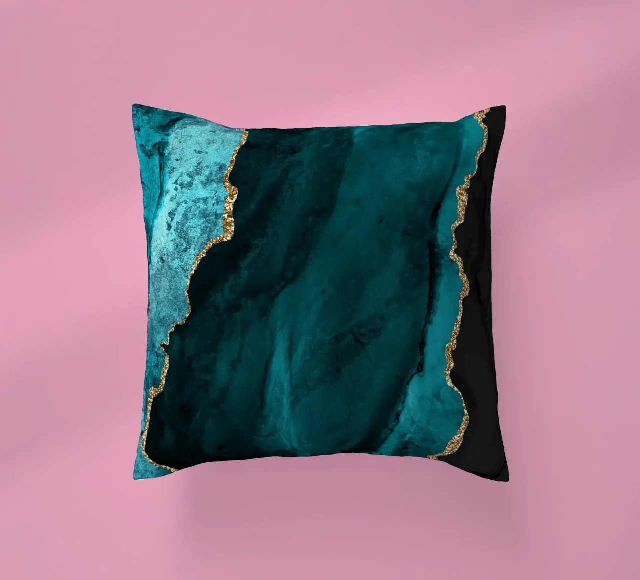 Texture agata oro e verde acqua 01 cuscino da Gemstone Textures