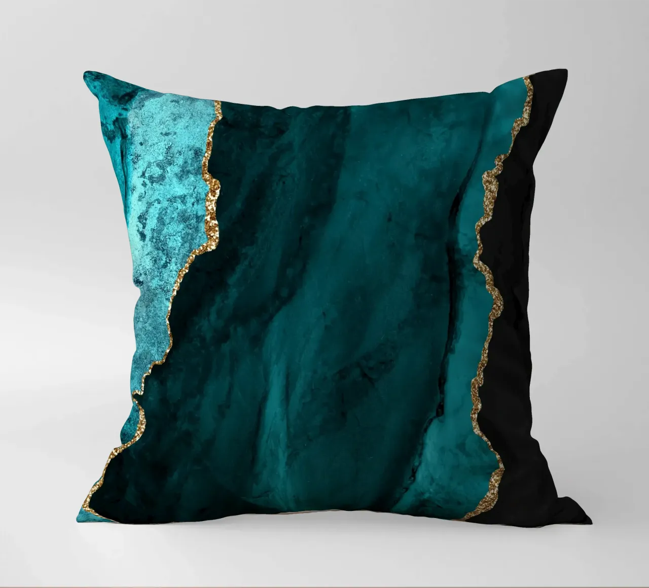 Texture agata oro e verde acqua 01 cuscino da Gemstone Textures