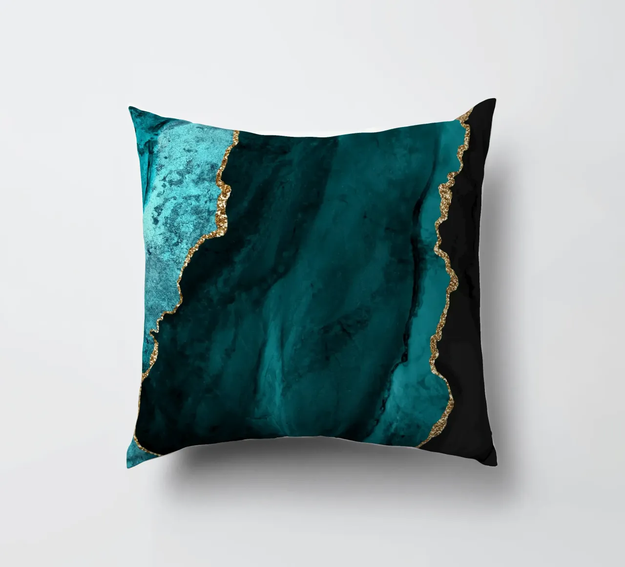 Texture agata oro e verde acqua 01 cuscino da Gemstone Textures