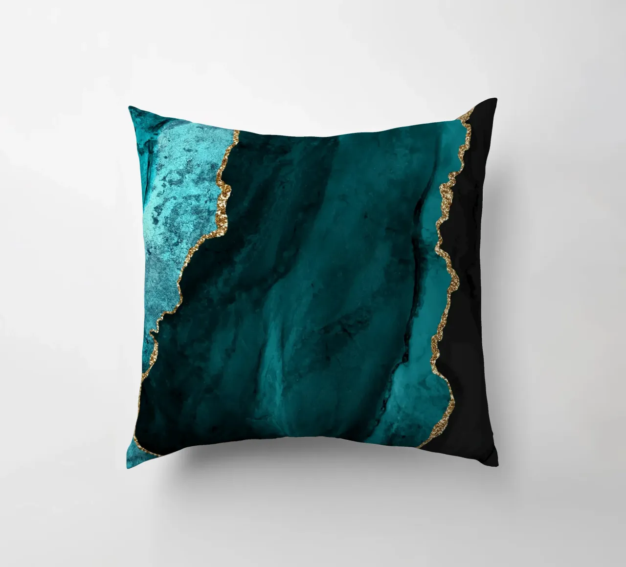 Texture agata oro e verde acqua 01 cuscino da Gemstone Textures