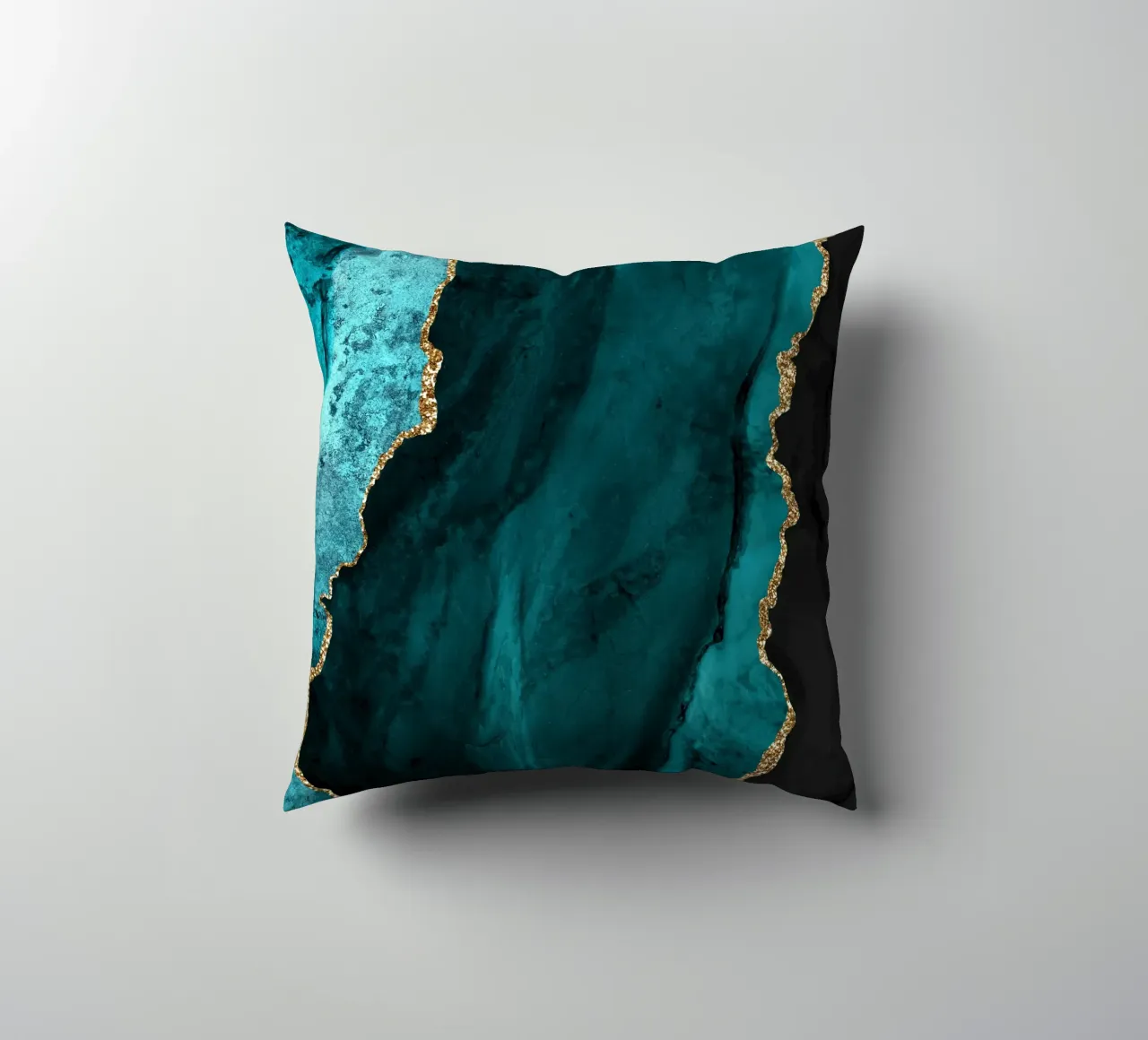 Texture agata oro e verde acqua 01 cuscino da Gemstone Textures