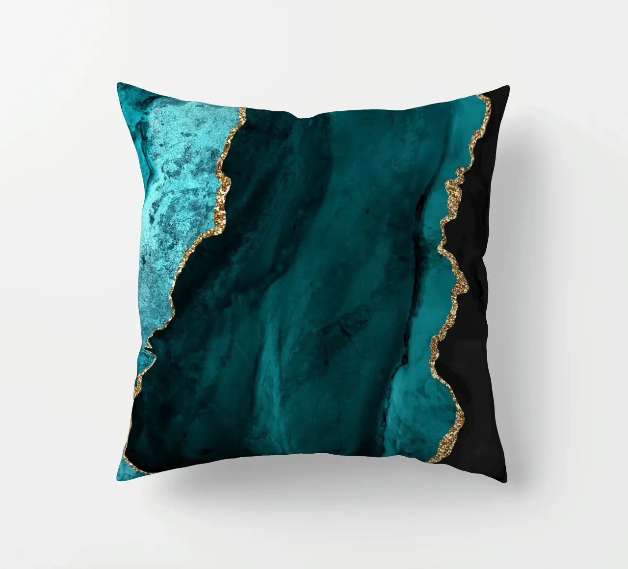 Texture agata oro e verde acqua 01 cuscino da Gemstone Textures