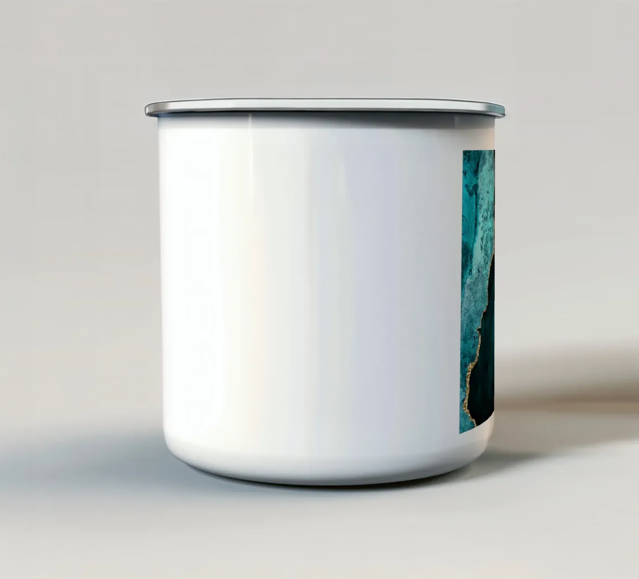 Texture agata oro e verde acqua 01 tazza in smalto da Gemstone Textures