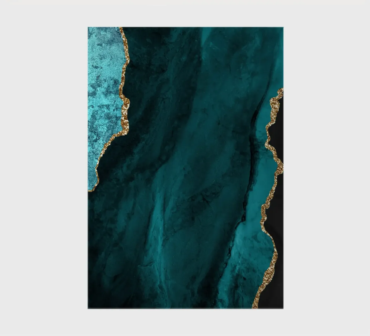 Teal & Gold Agate Texture 01 notebook by Gemstone Textures