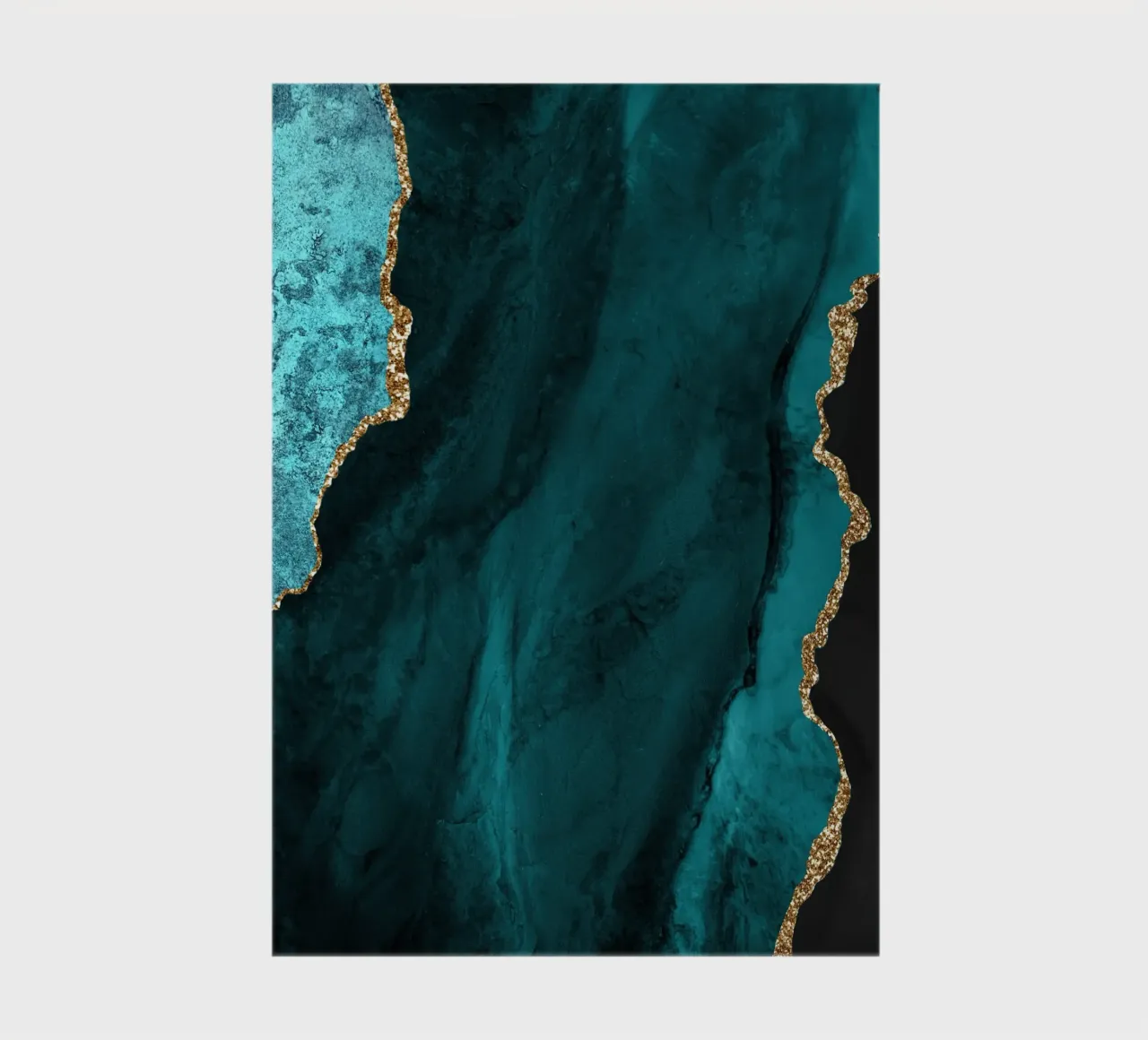 Teal & Gold Agate Texture 01 notebook by Gemstone Textures