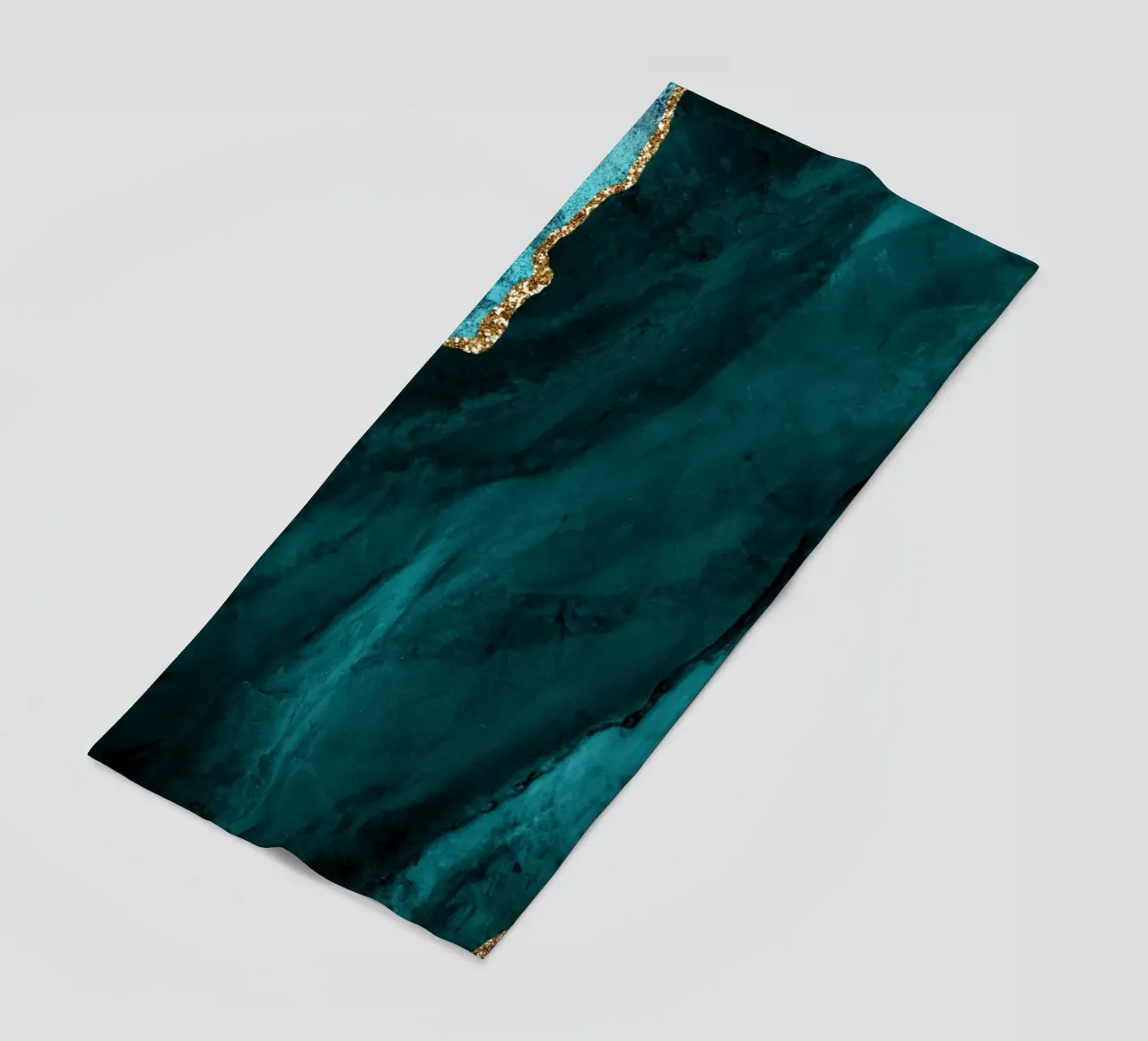 Texture agata oro e verde acqua 01 telo mare da Gemstone Textures
