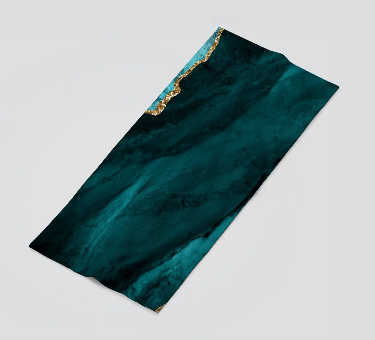 Texture agata oro e verde acqua 01 telo mare da Gemstone Textures