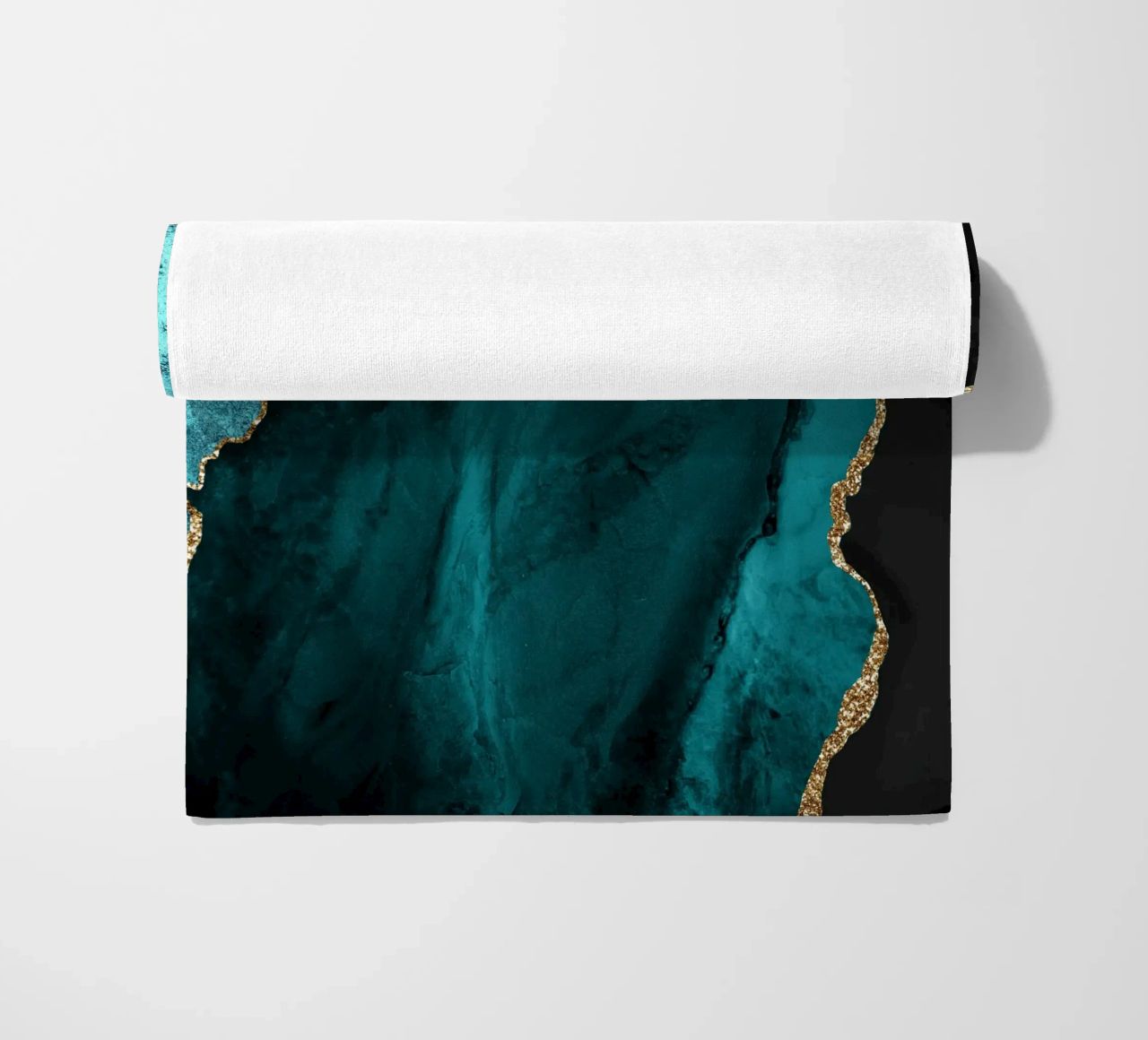 Texture agata oro e verde acqua 01 telo mare da Gemstone Textures