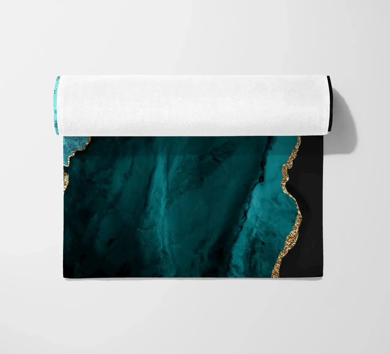 Texture agata oro e verde acqua 01 telo mare da Gemstone Textures