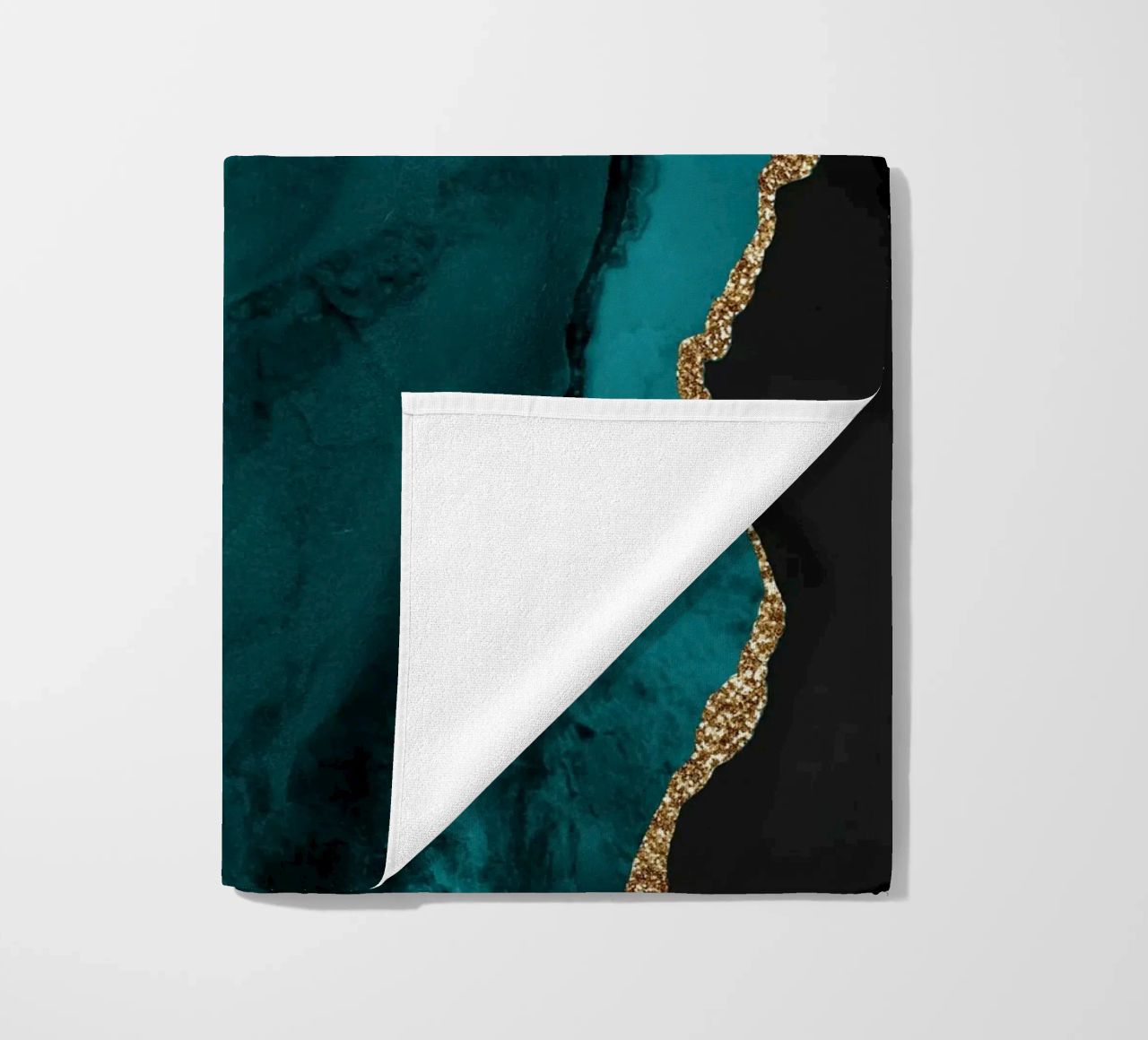 Texture agata oro e verde acqua 01 telo mare da Gemstone Textures