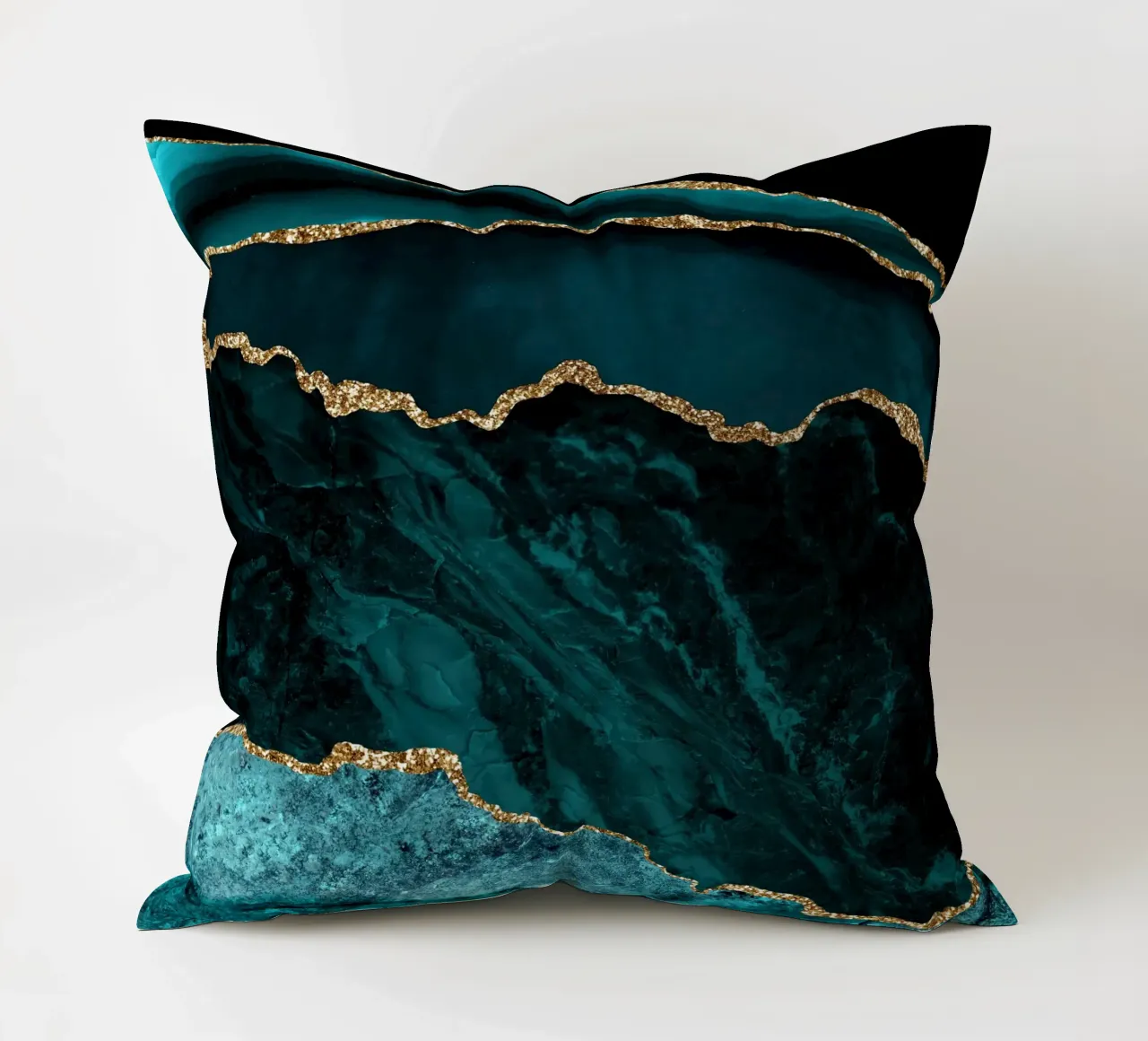 Texture Agata oro e verde acqua 02 cuscino da Gemstone Textures