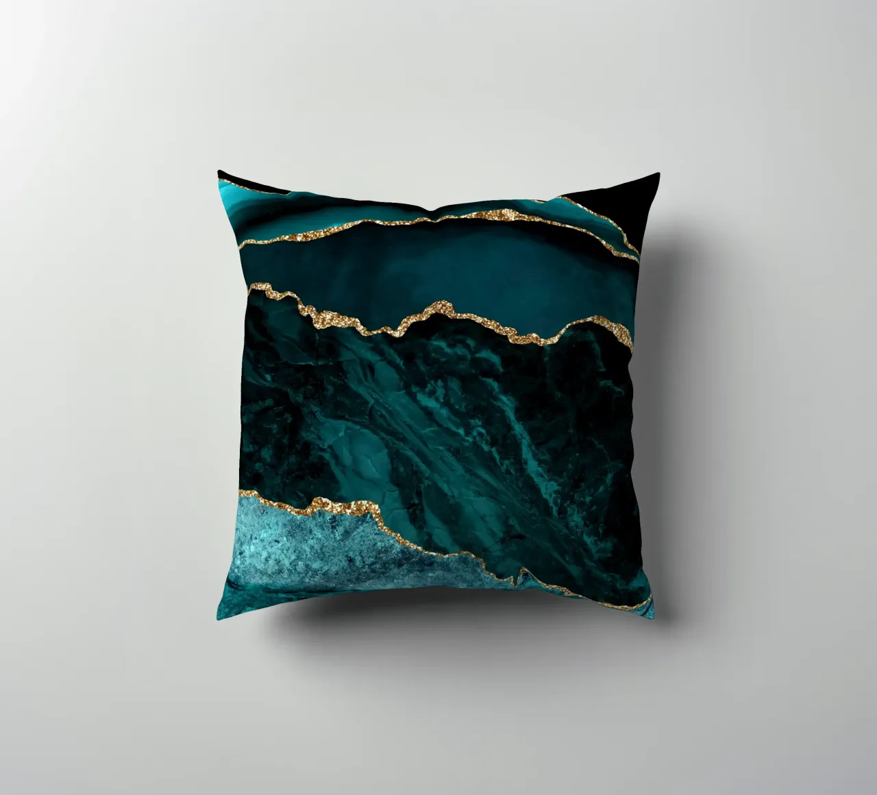 Texture Agata oro e verde acqua 02 cuscino da Gemstone Textures