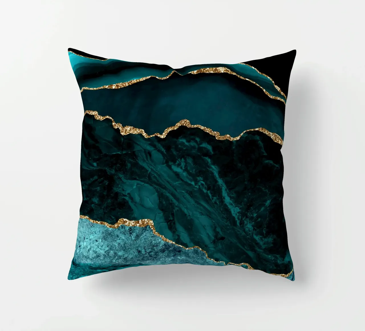 Texture Agata oro e verde acqua 02 cuscino da Gemstone Textures