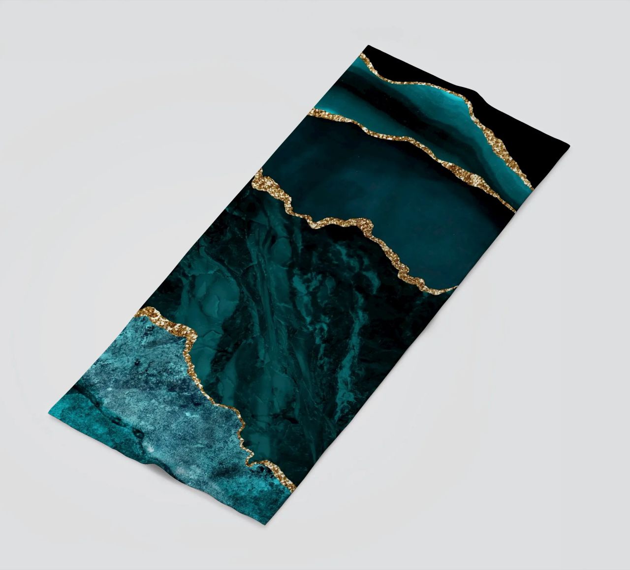 Texture Agata oro e verde acqua 02 telo mare da Gemstone Textures