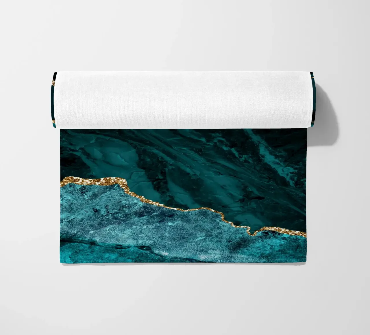 Texture Agata oro e verde acqua 02 telo mare da Gemstone Textures