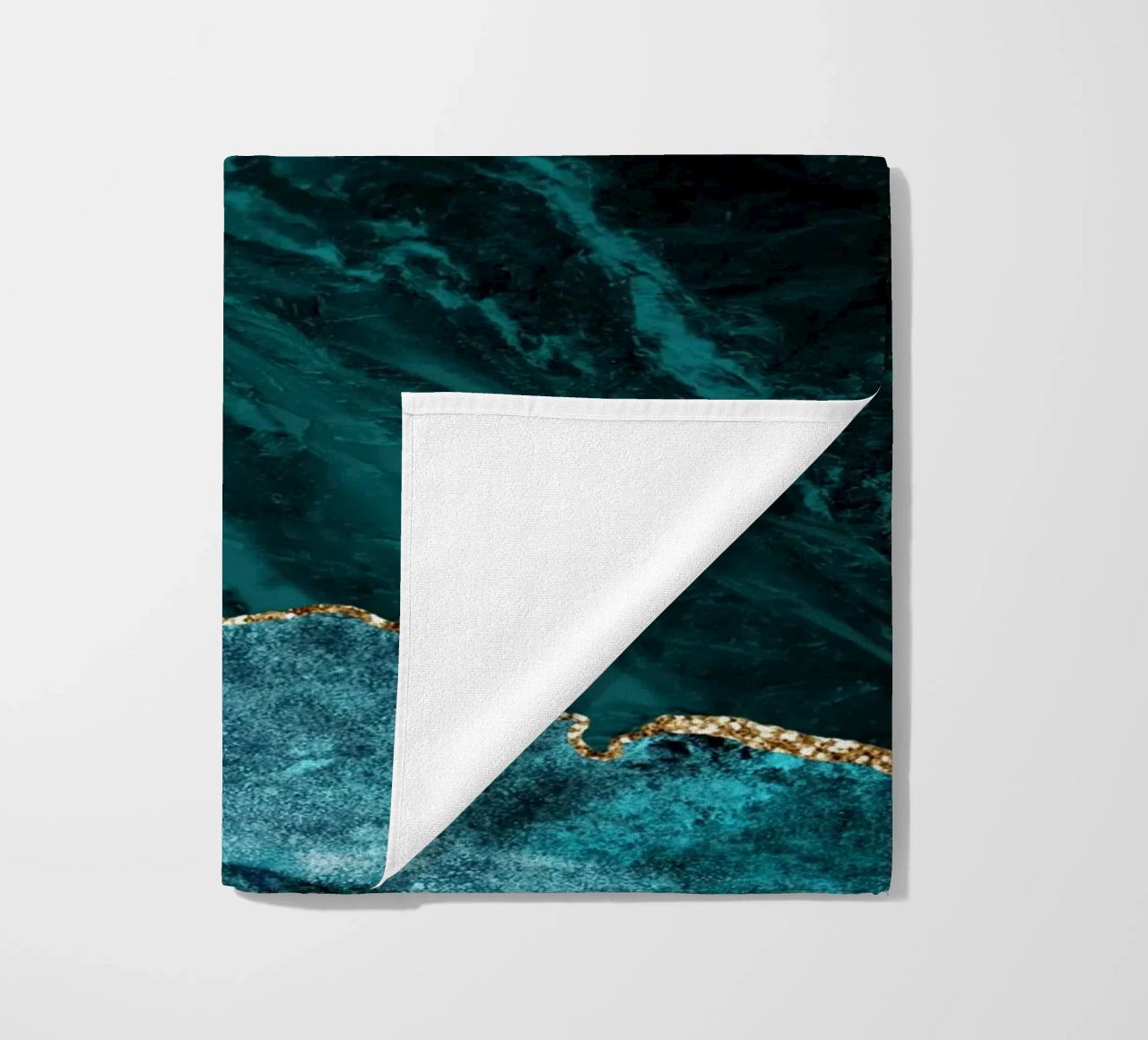 Texture Agata oro e verde acqua 02 telo mare da Gemstone Textures