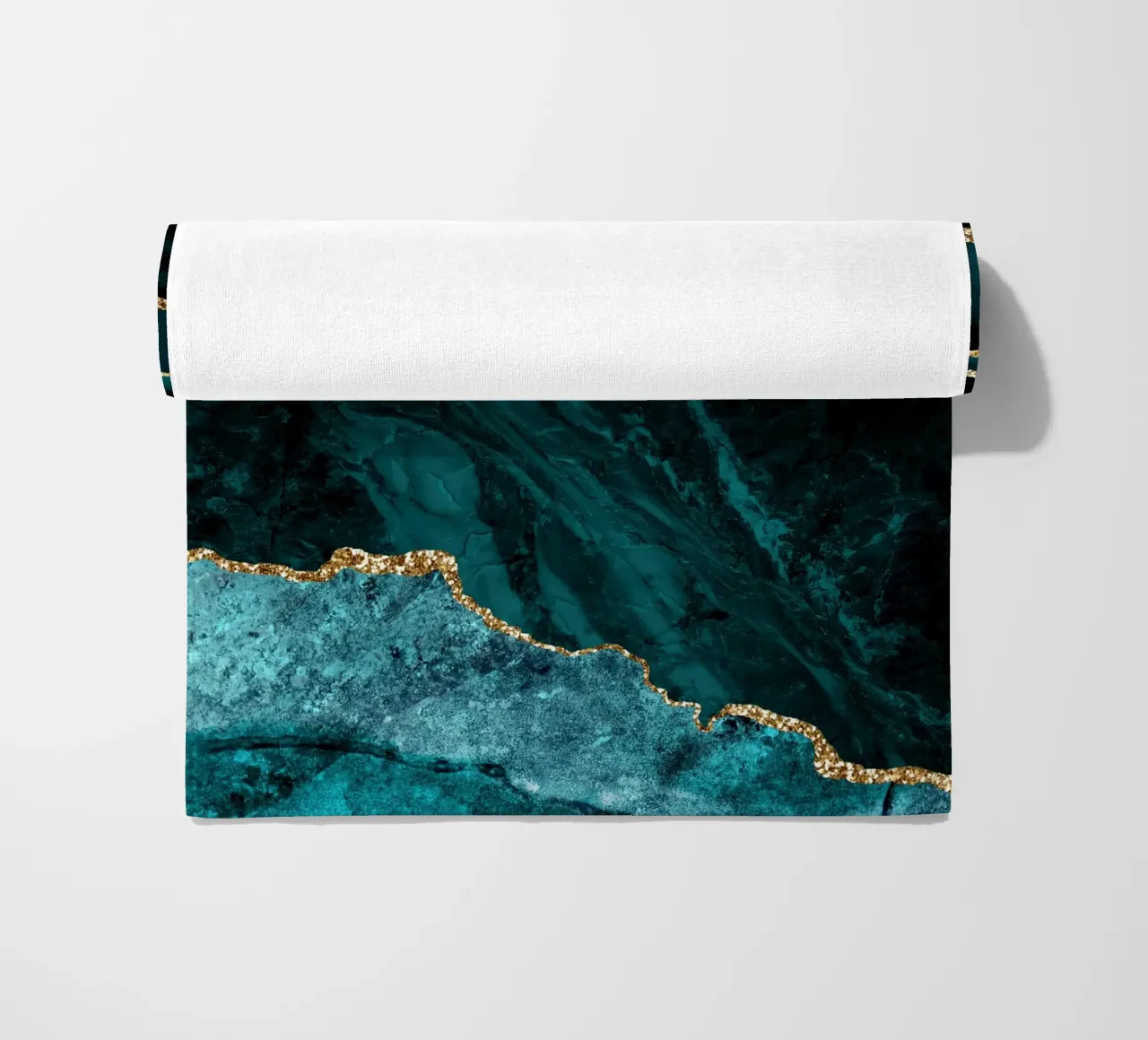 Texture Agata oro e verde acqua 02 telo mare da Gemstone Textures