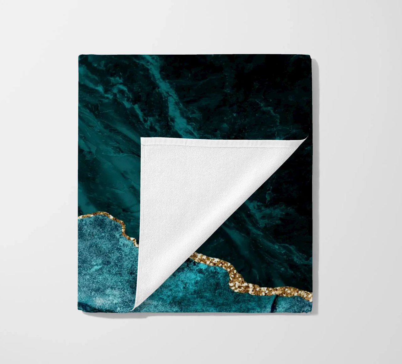 Texture Agata oro e verde acqua 02 telo mare da Gemstone Textures